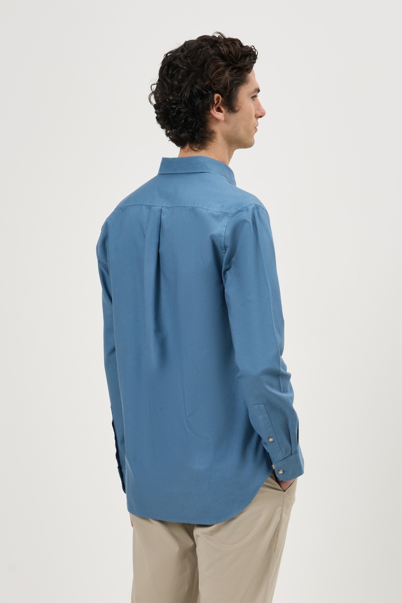 Camisa regular fit em algod�o