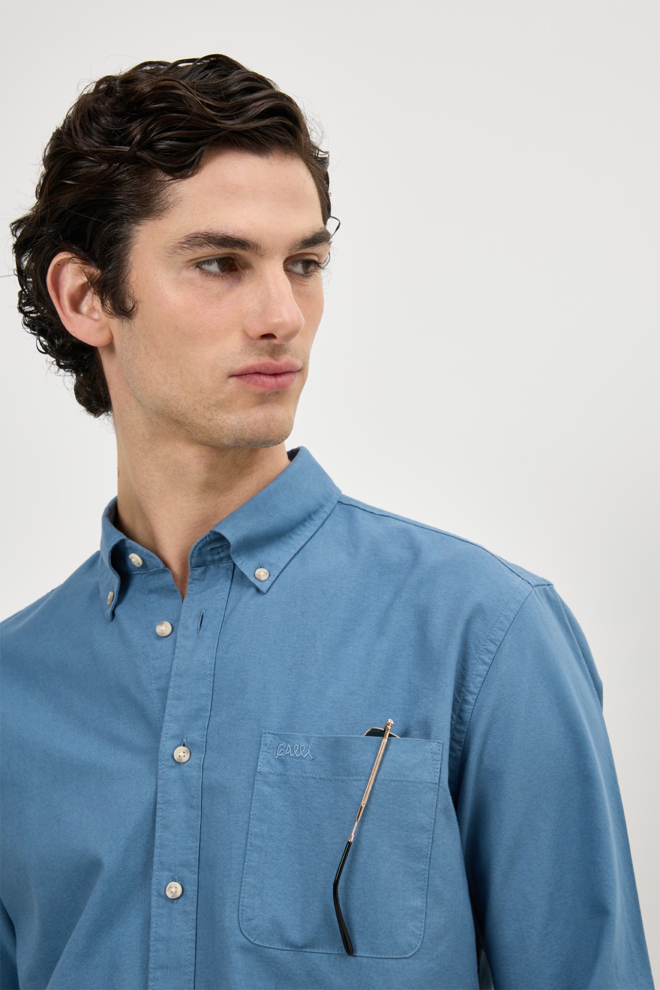 Camisa regular fit em algod�o