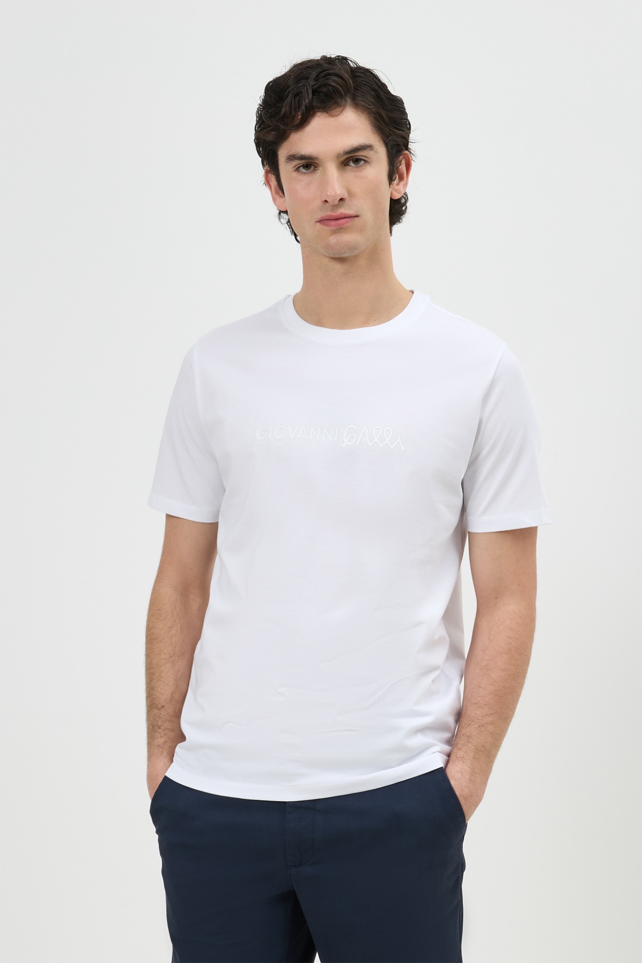 T-shirt estampada em algodão