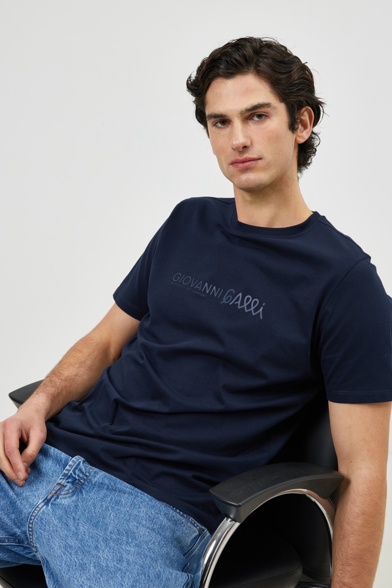 T-shirt estampada em algod�o