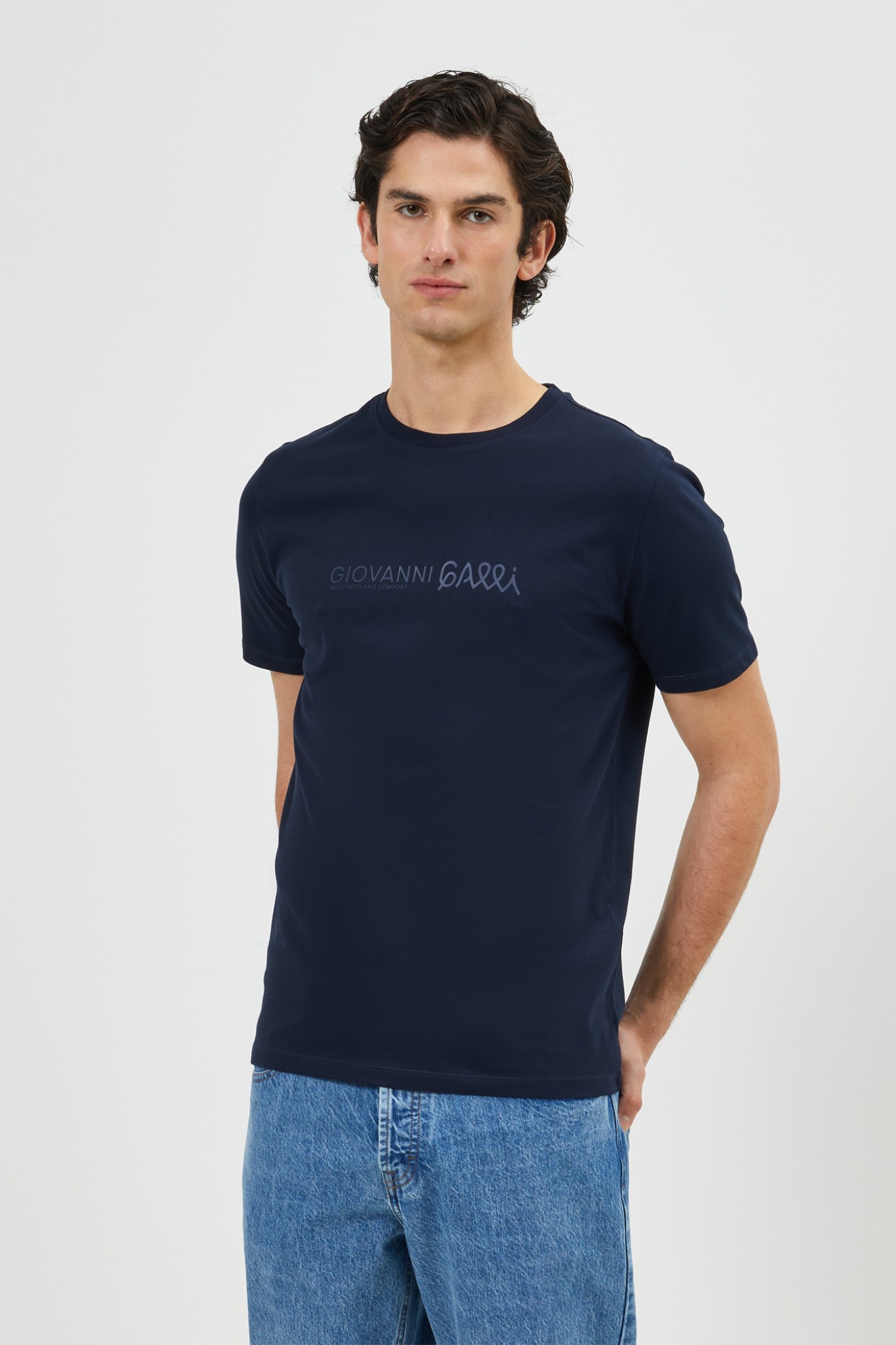 T-shirt estampada em algod�o