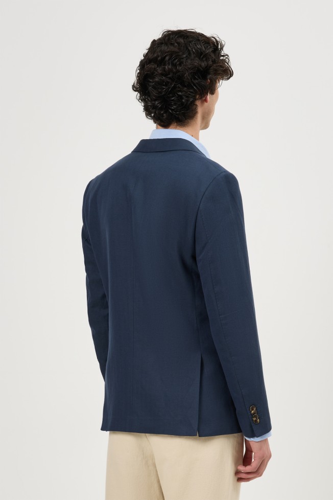 Blazer em linho e algodão slim fit Blazer em linho e algodão slim fit