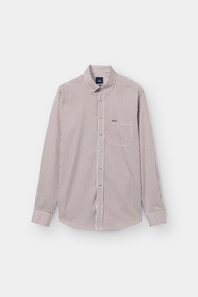 Camisa a rayas de corte regular