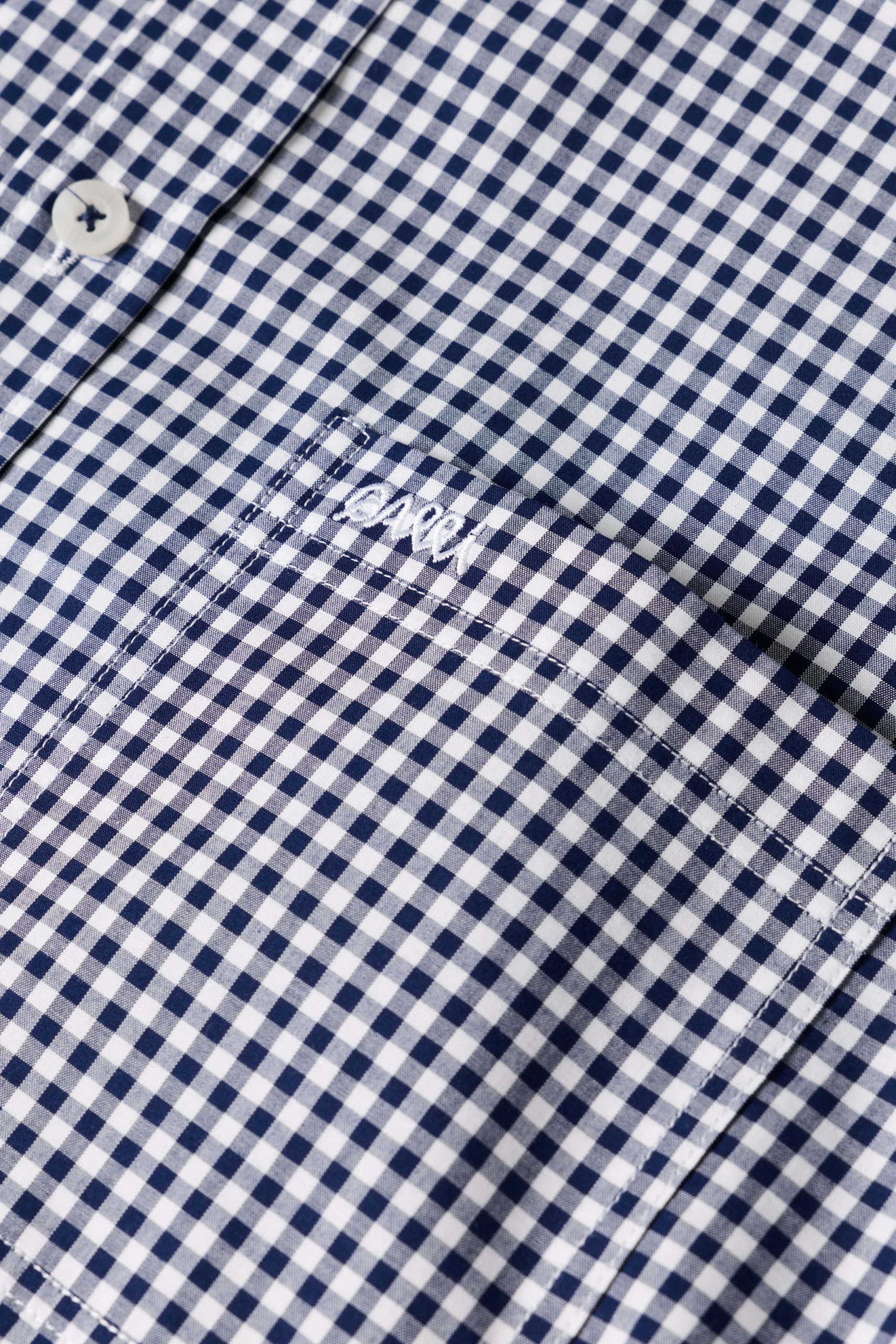 Camisa de cuadros de corte regular en azul marino