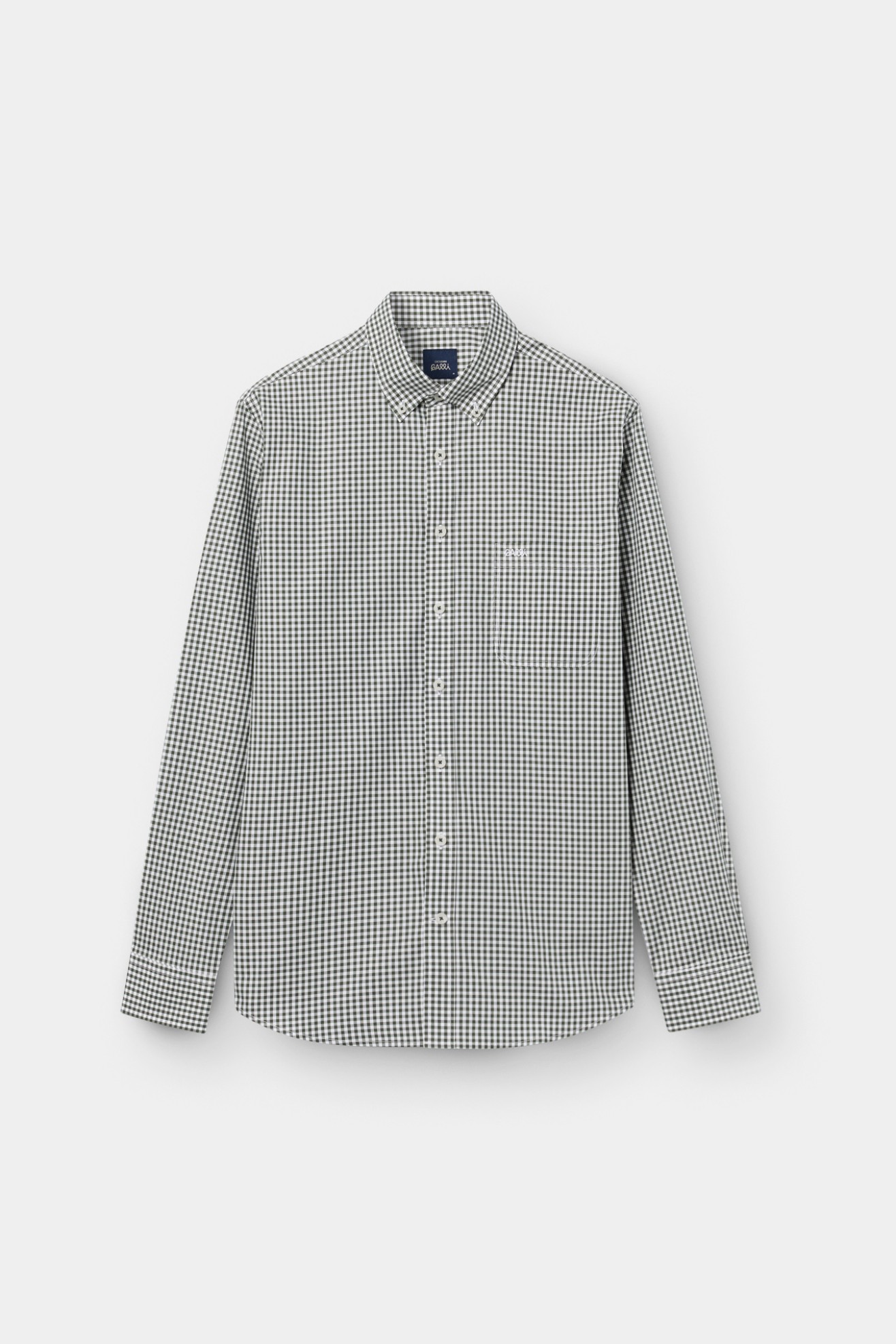 Camisa xadrez regular fit em caqui