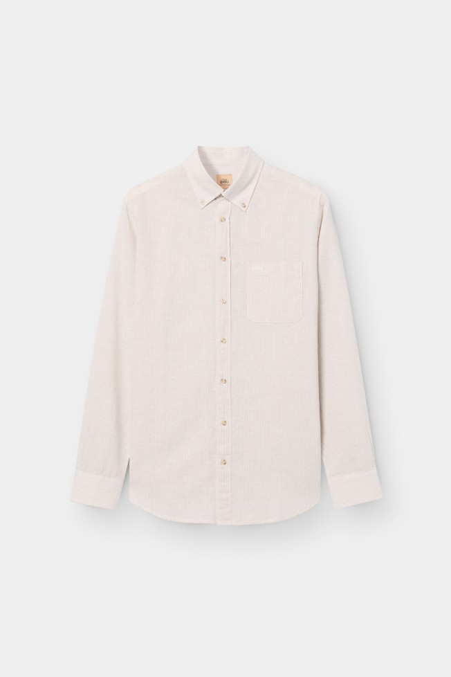 Camisa regular fit em linho