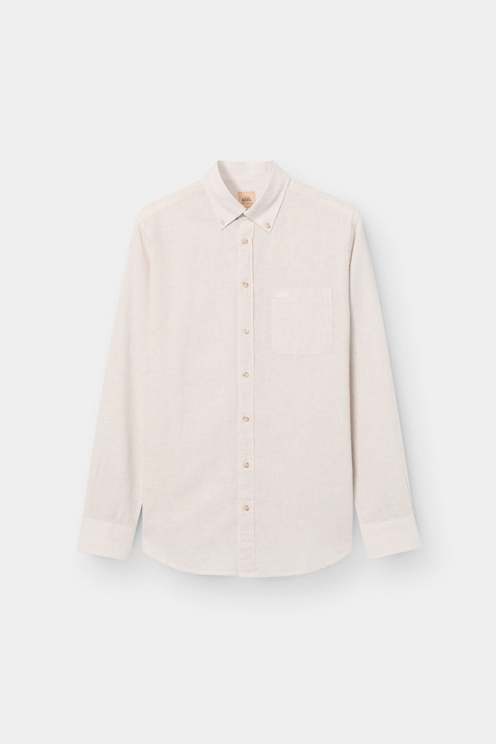 Camisa regular fit de lino