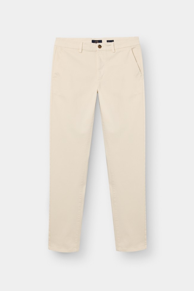 Calças chino com textura slim fit Calças chino com textura slim fit