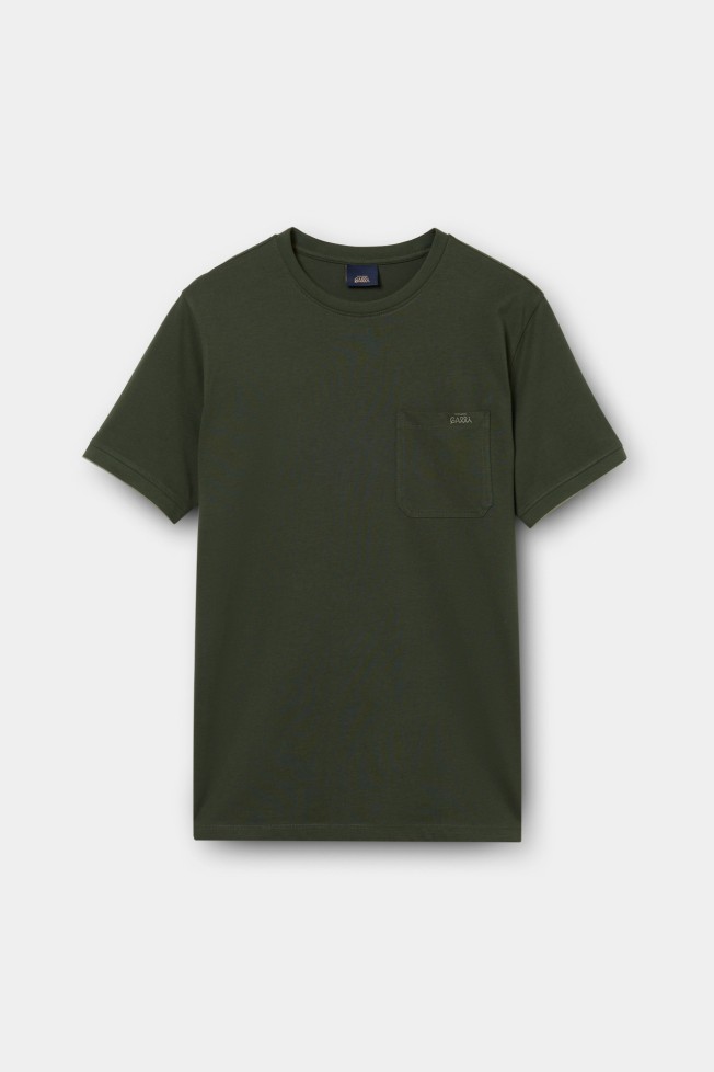 T-shirt 100% algodão com bolso T-shirt 100% algodão com bolso