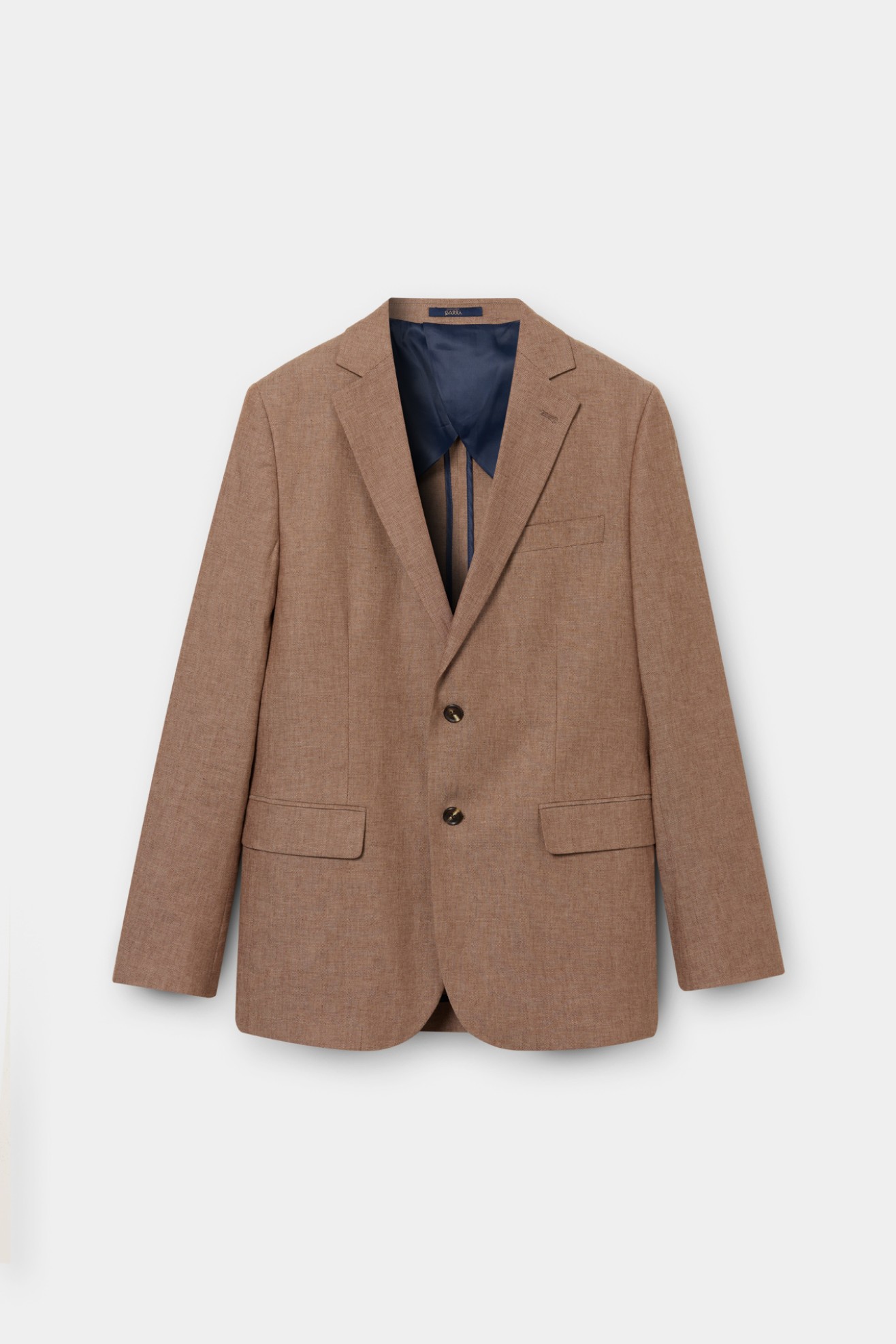 Blazer em linho e algod�o slim fit