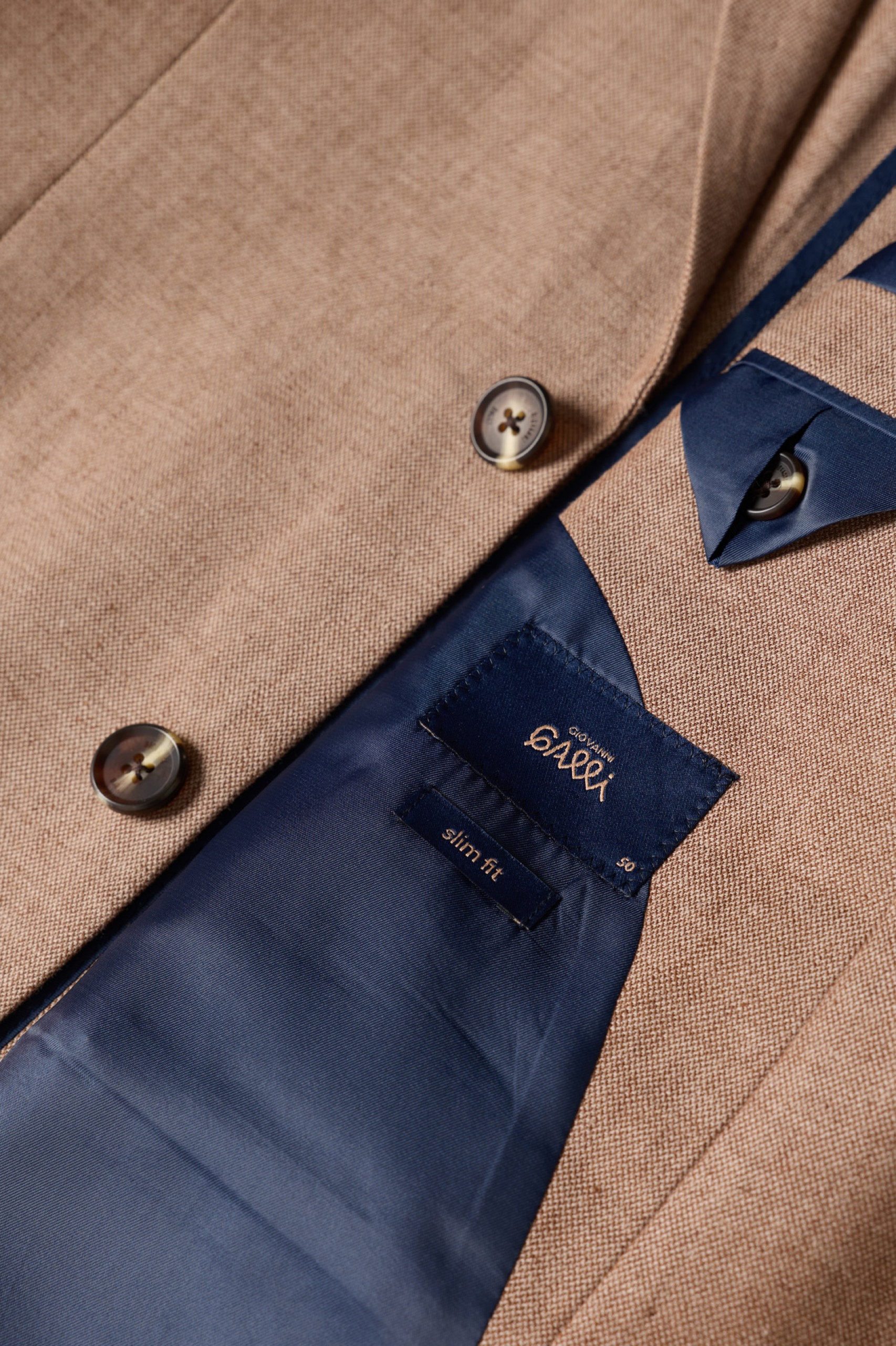 Blazer de lino y algodón slim fit