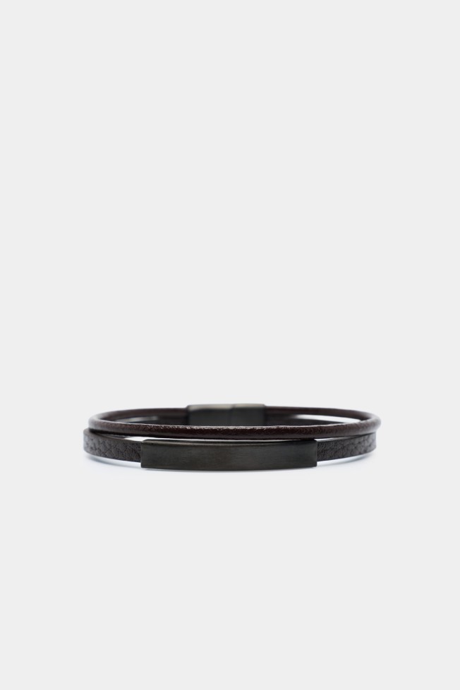 Pulseira com efeito de couro Pulseira com efeito de couro