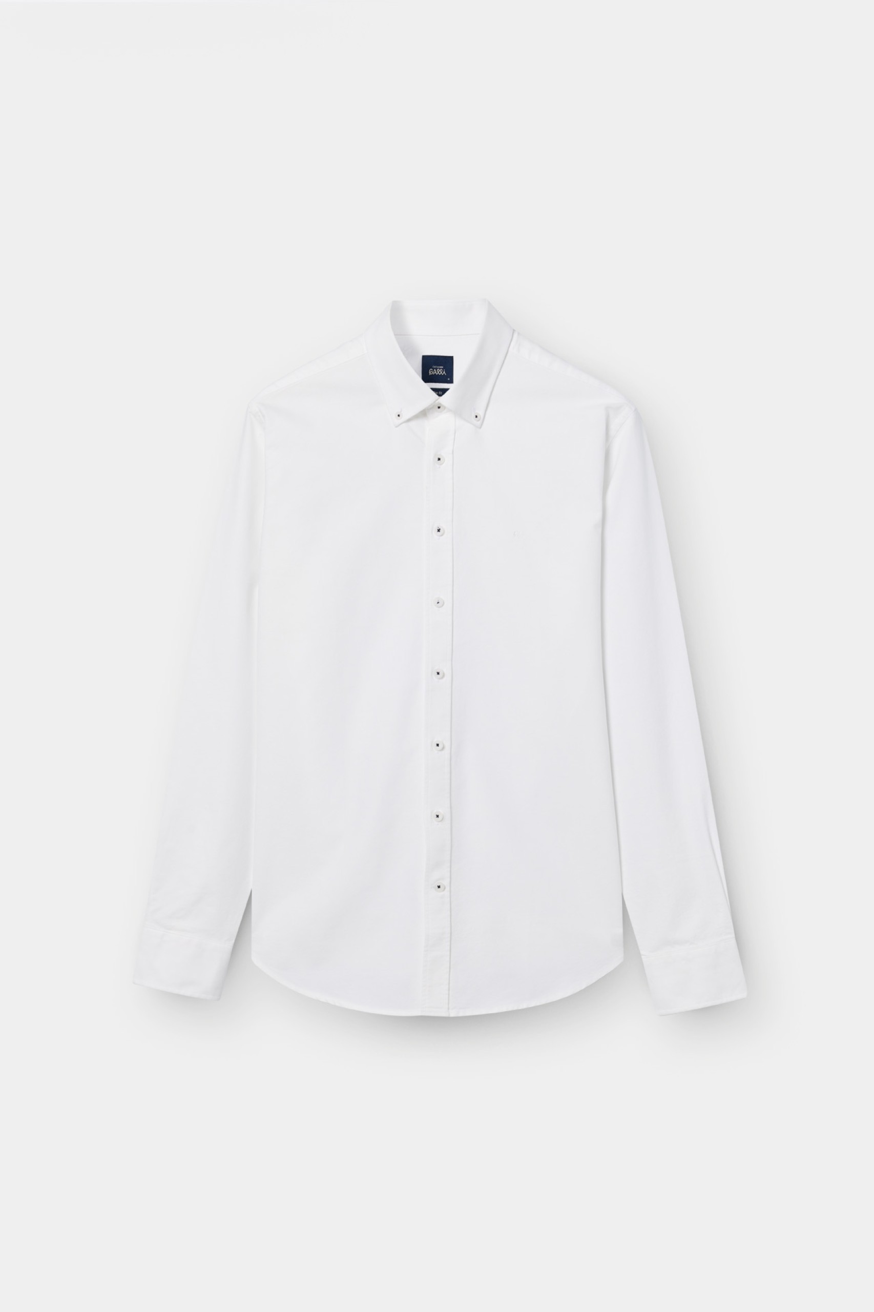 Camisa Oxford blanca de corte ajustado