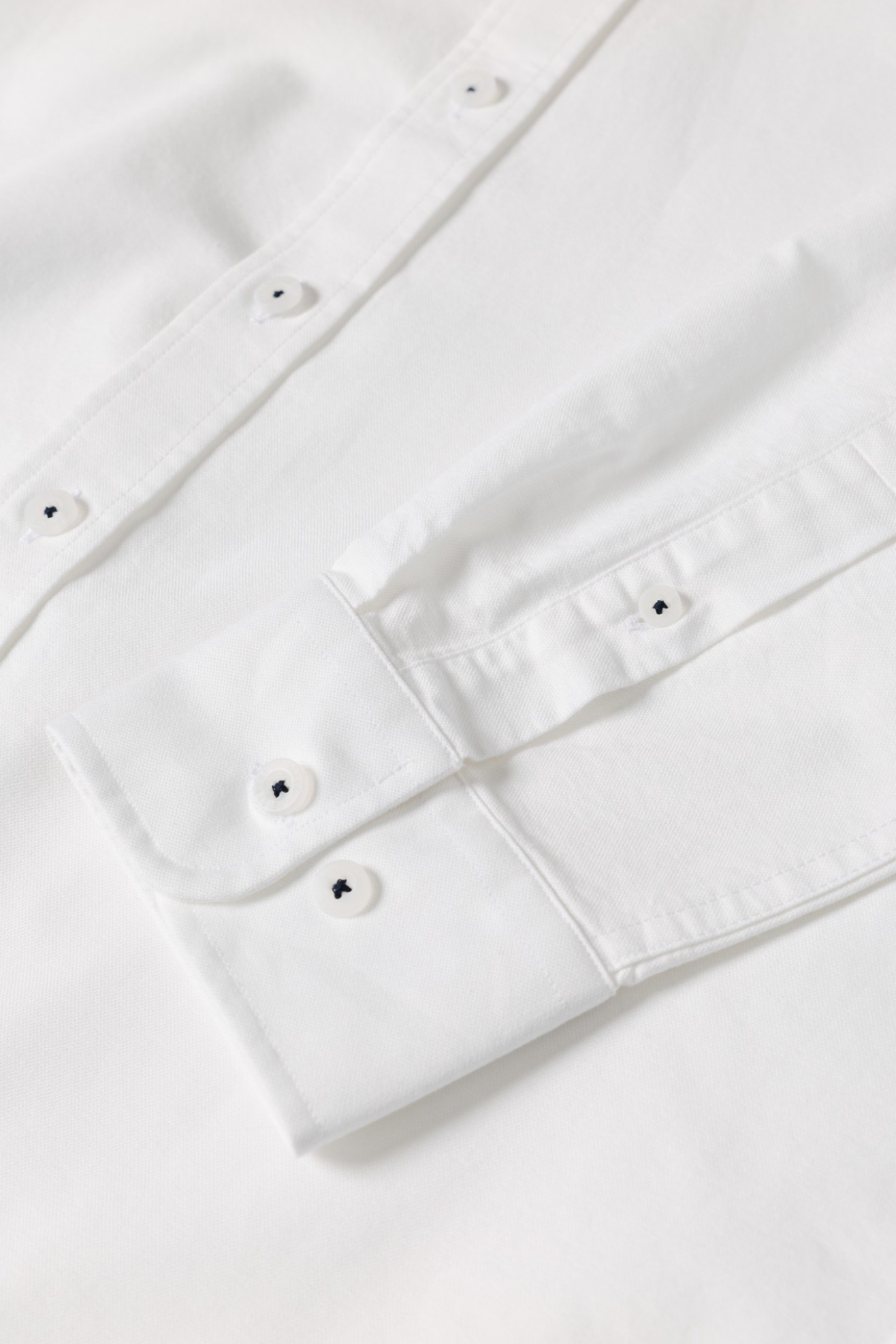 Camisa Oxford blanca de corte ajustado