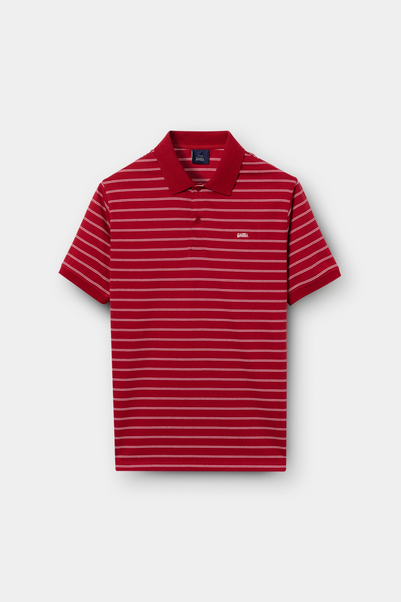 Polo às riscas em algodão