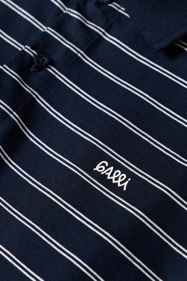 Polo às riscas em algodão Polo às riscas em algodão