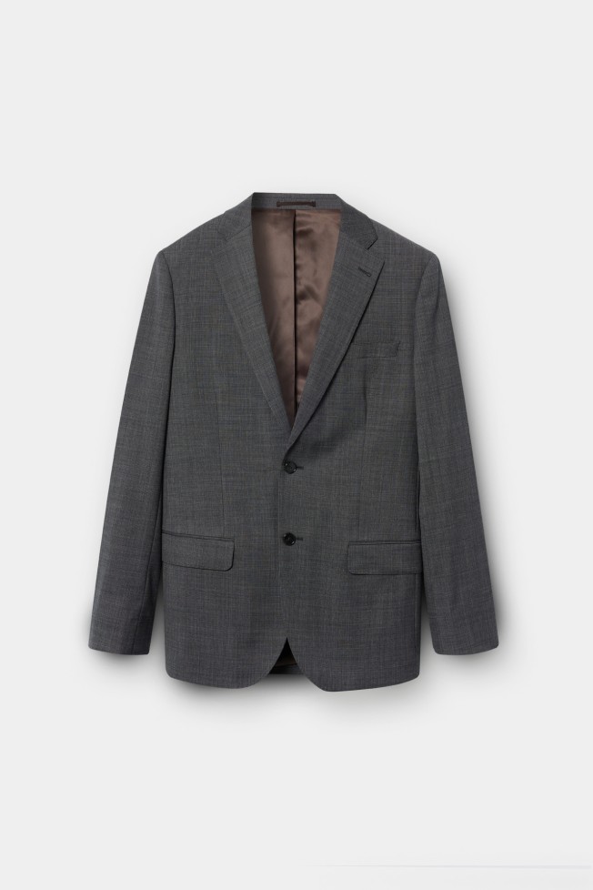 Fato clássico slim fit em lã Fato clássico slim fit em lã