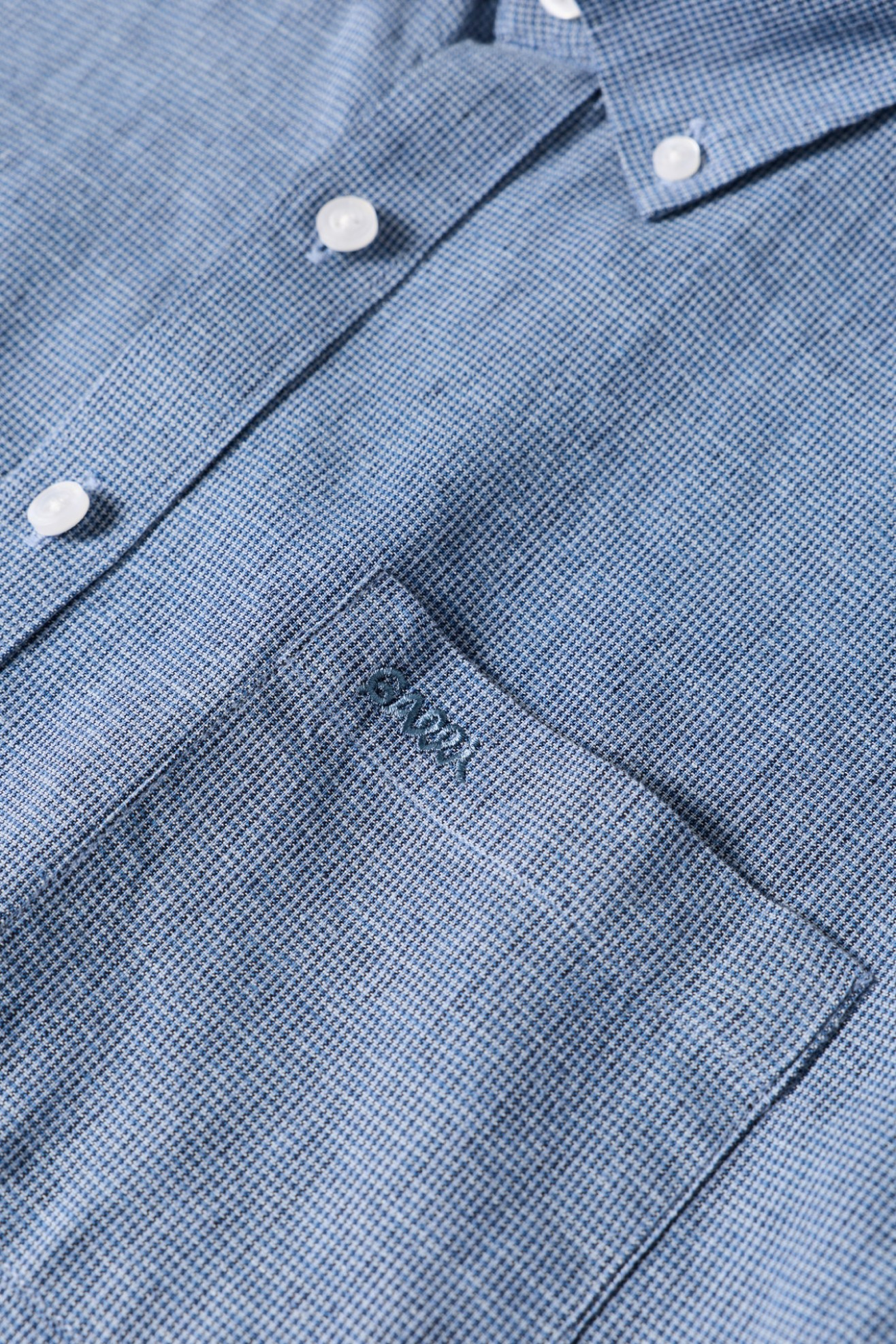 Camisa micro xadrez em linho e algod�o