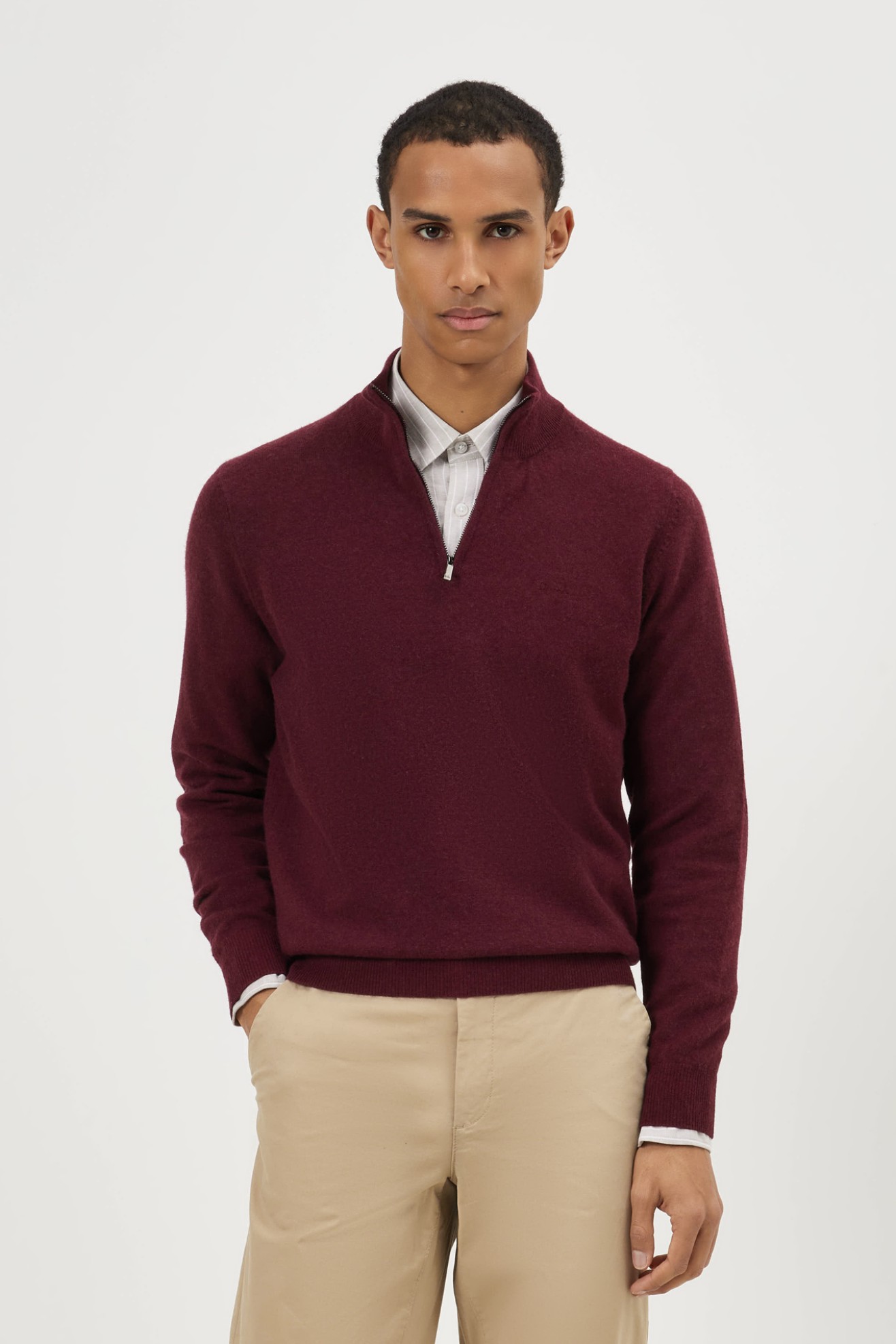 Camisola malha com l� em vermelho