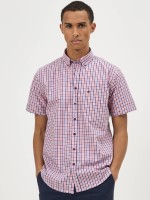 Camisa de cuadros de manga corta