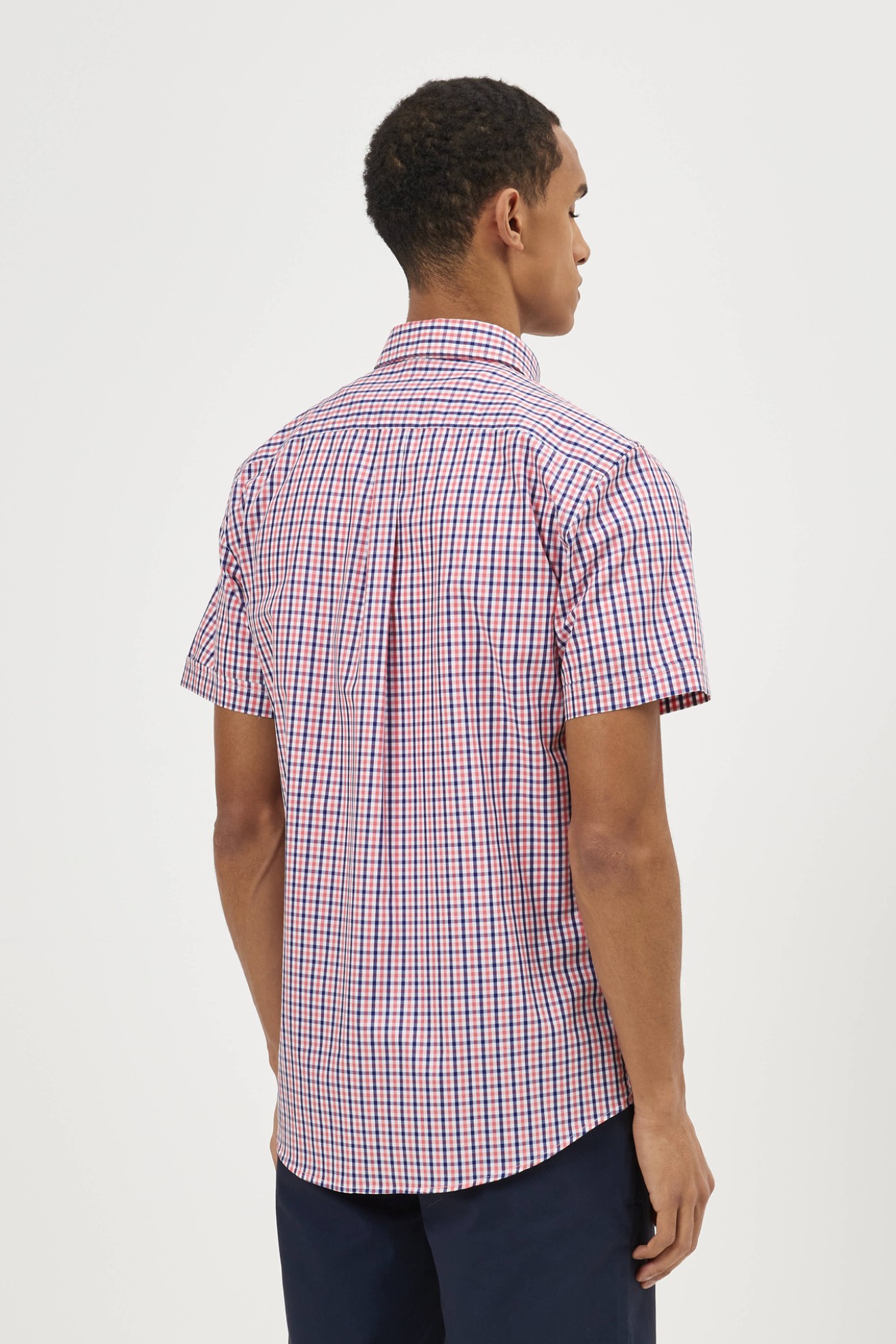 Camisa de cuadros de manga corta