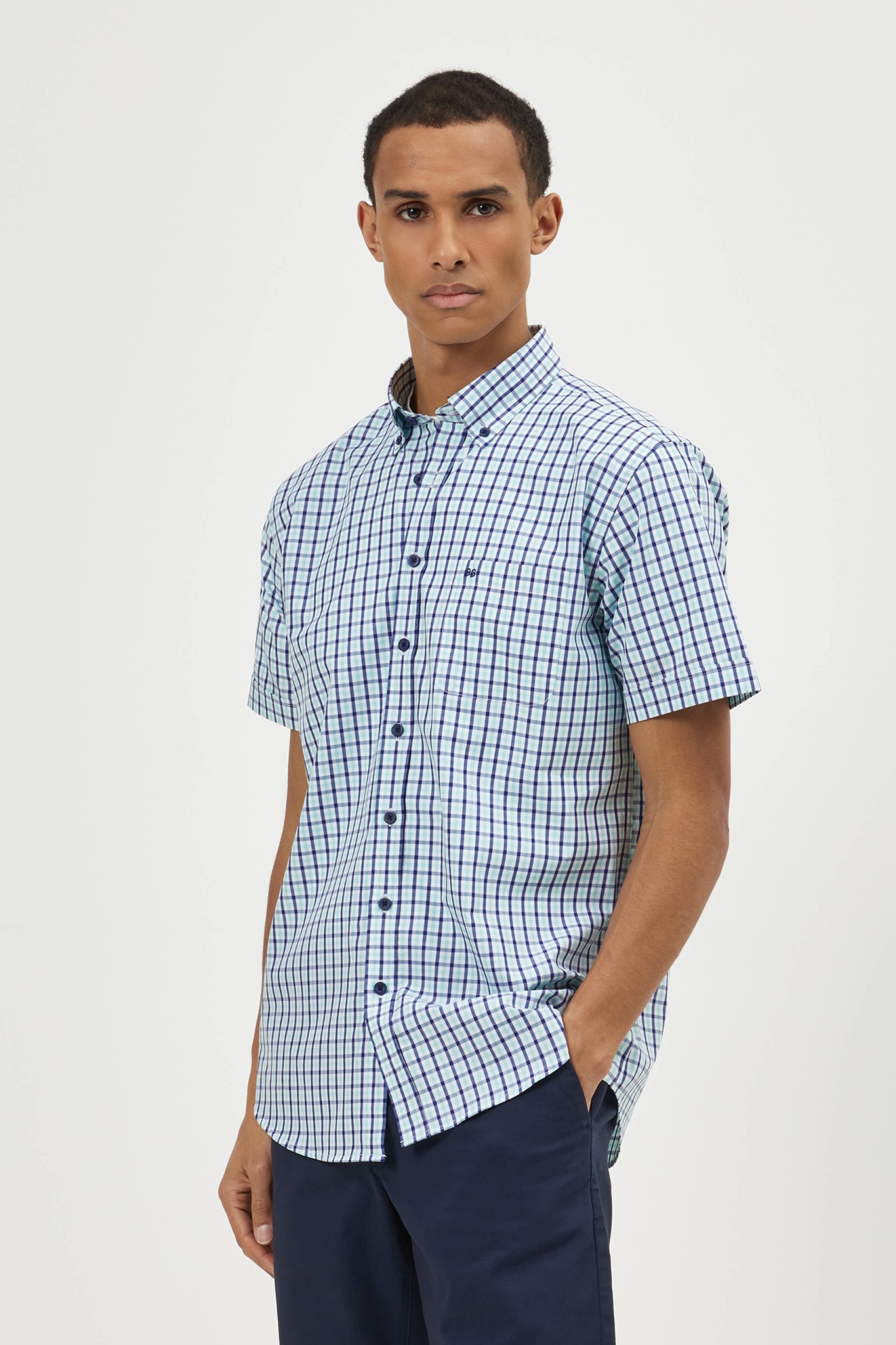 Camisa regular fit a cuadros