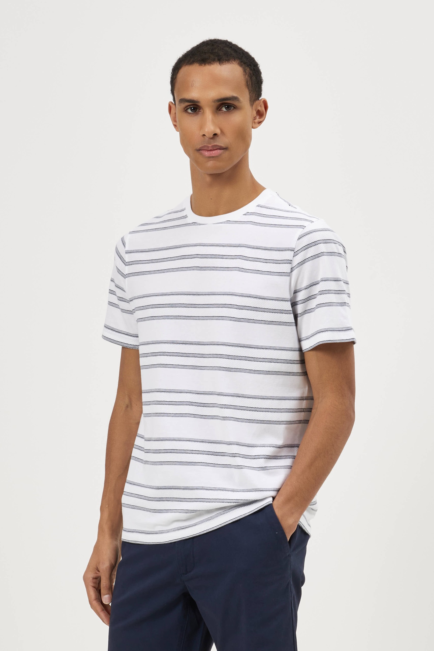 Camiseta de algodón a rayas