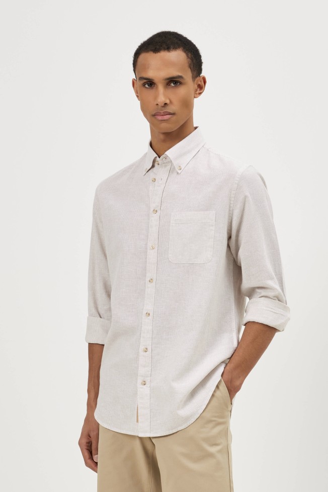 Camisa regular fit em linho