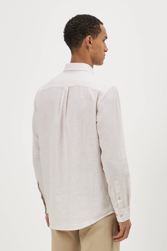 Camisa regular fit em linho