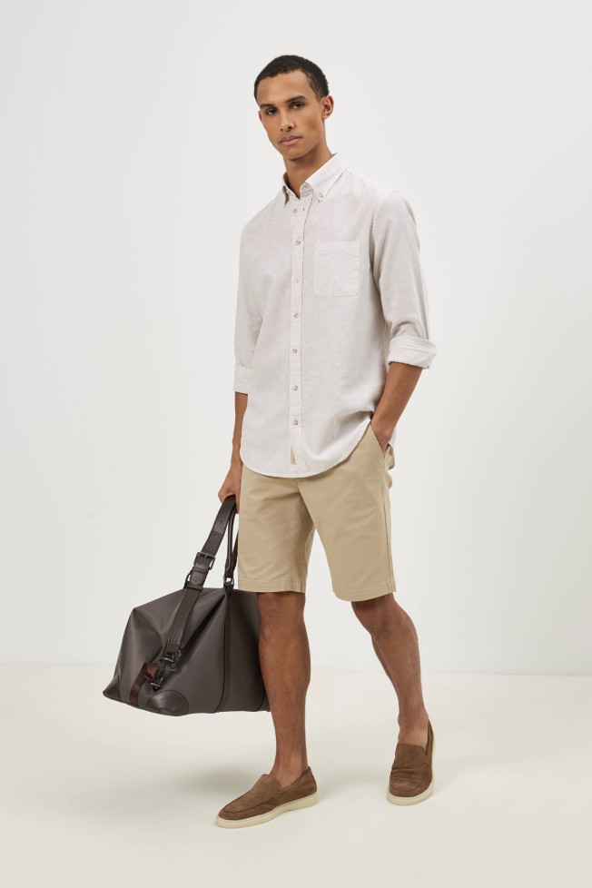Camisa regular fit em linho