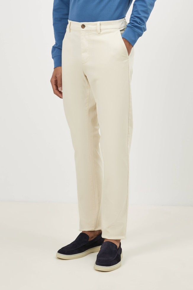 Calças chino com textura slim fit Calças chino com textura slim fit