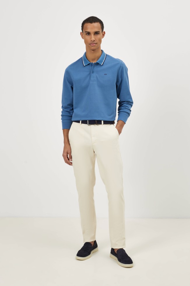 Calças chino com textura slim fit Calças chino com textura slim fit
