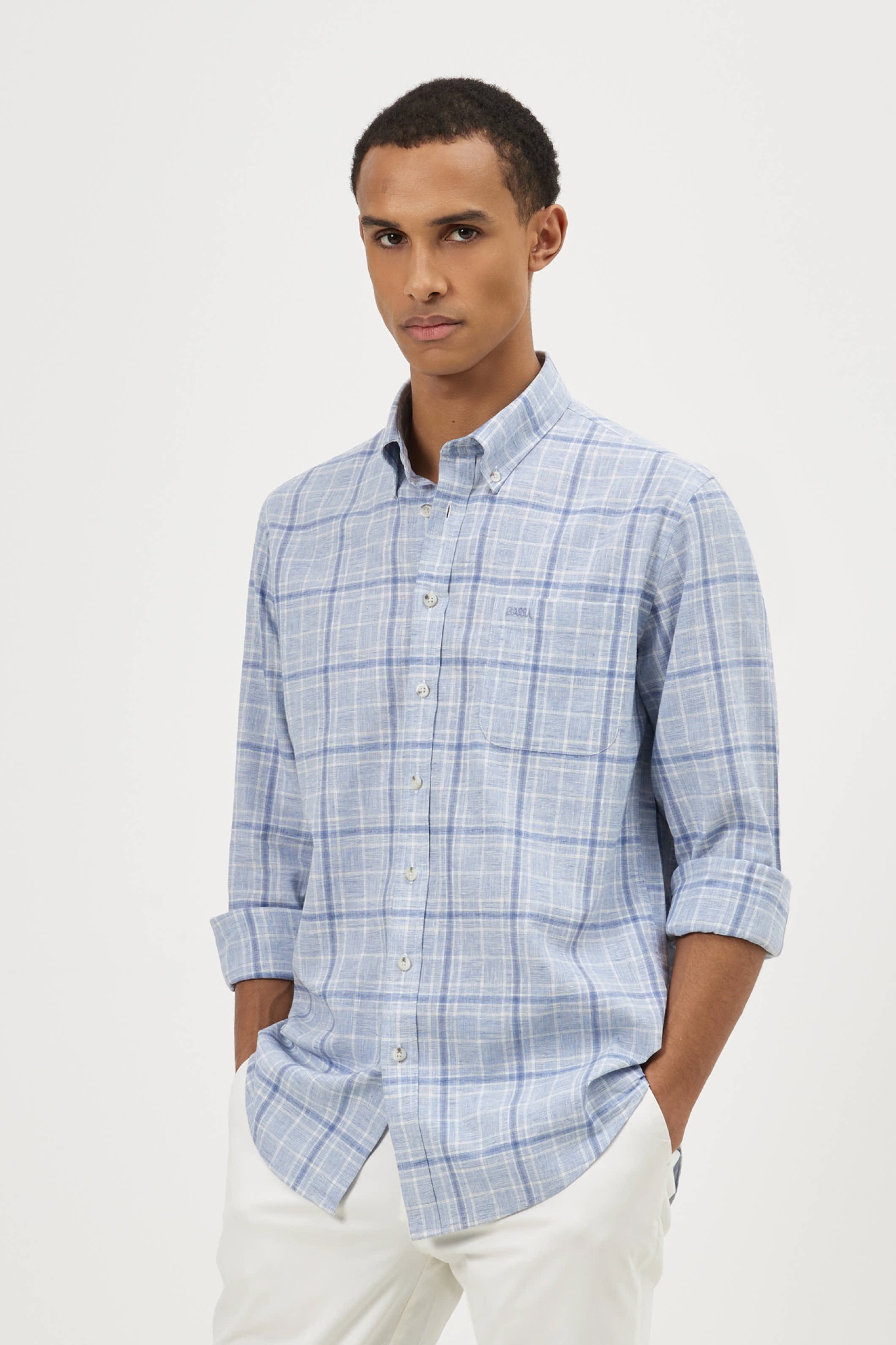Camisa de cuadros corte regular