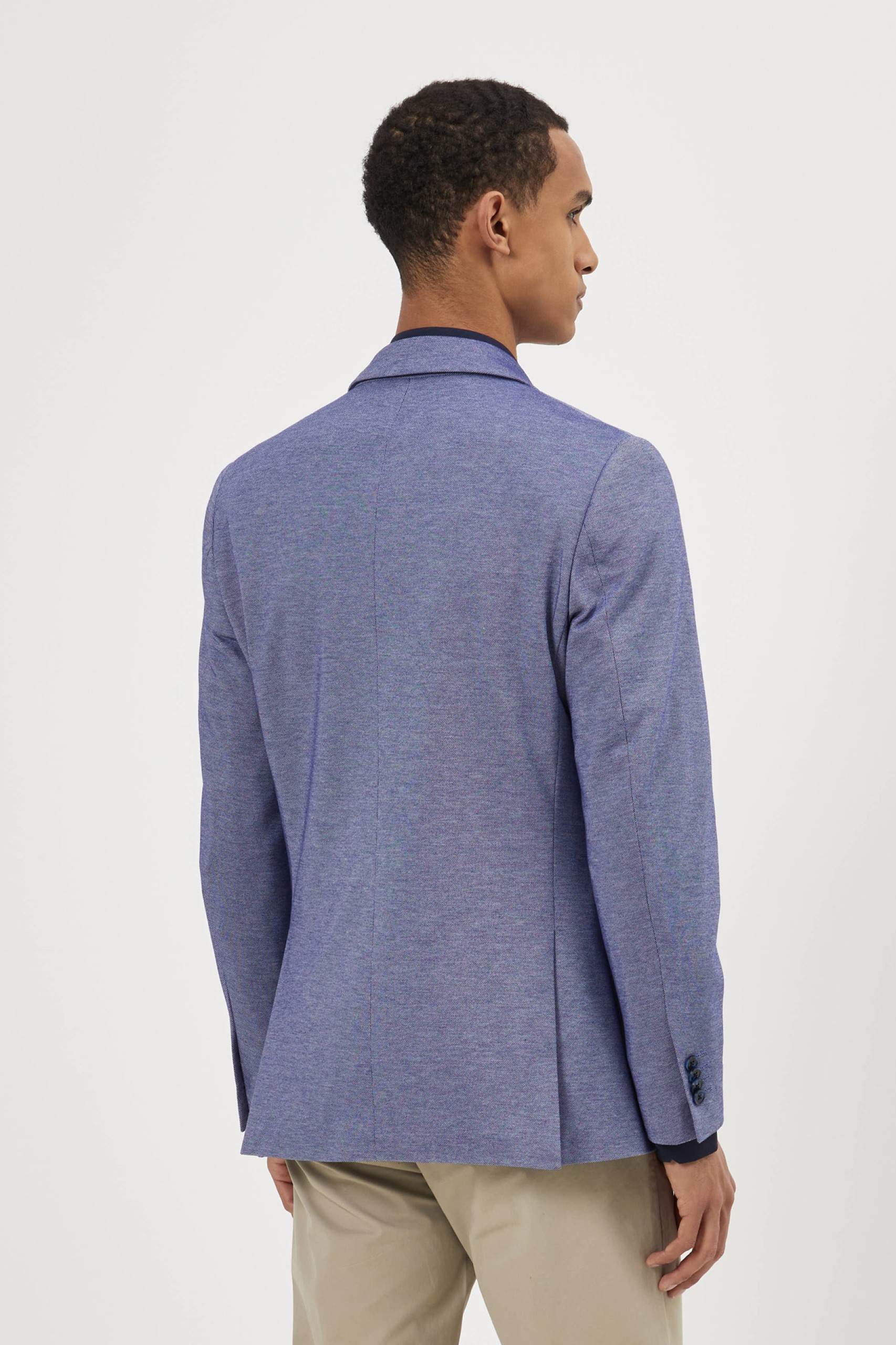 Blazer slim fit em algodão