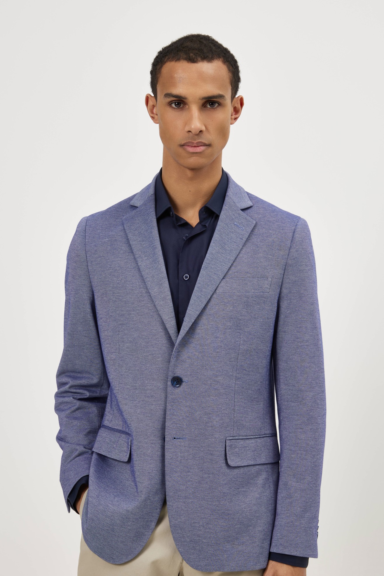Blazer slim fit em algod�o