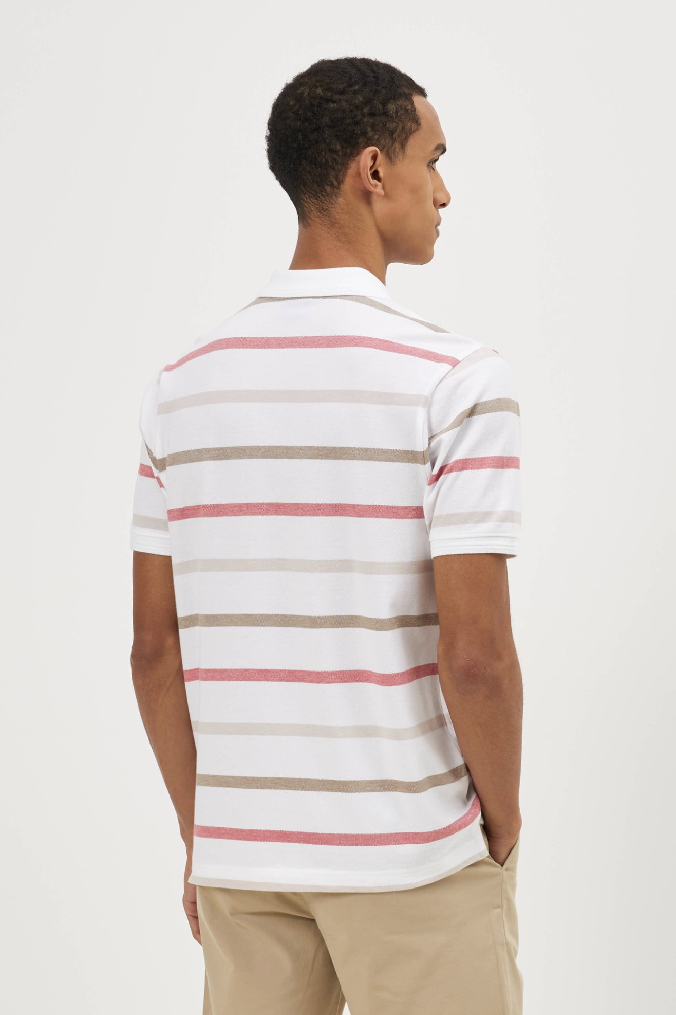 Polo �s riscas em algod�o