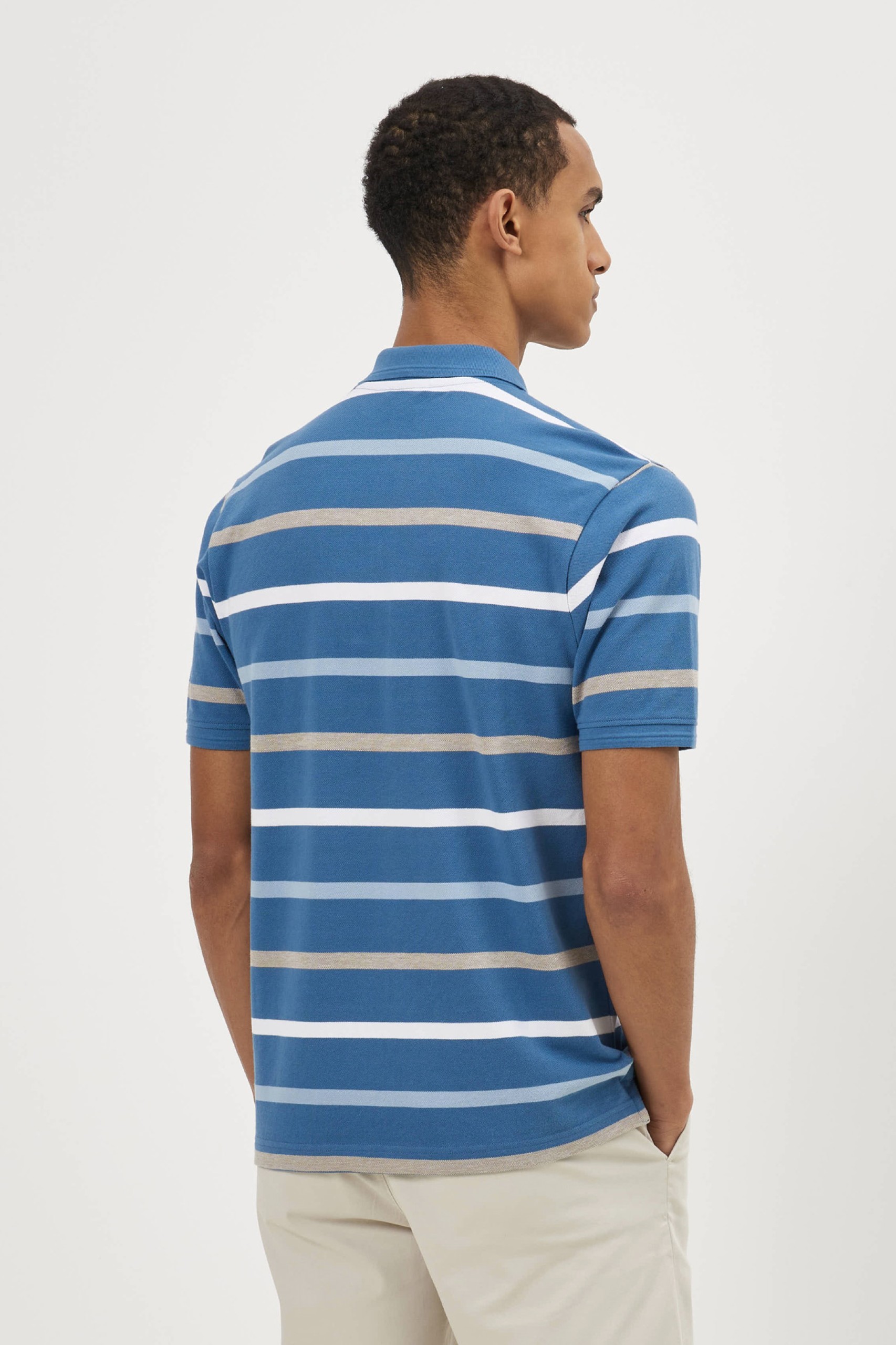 Polo de rayas en algodón