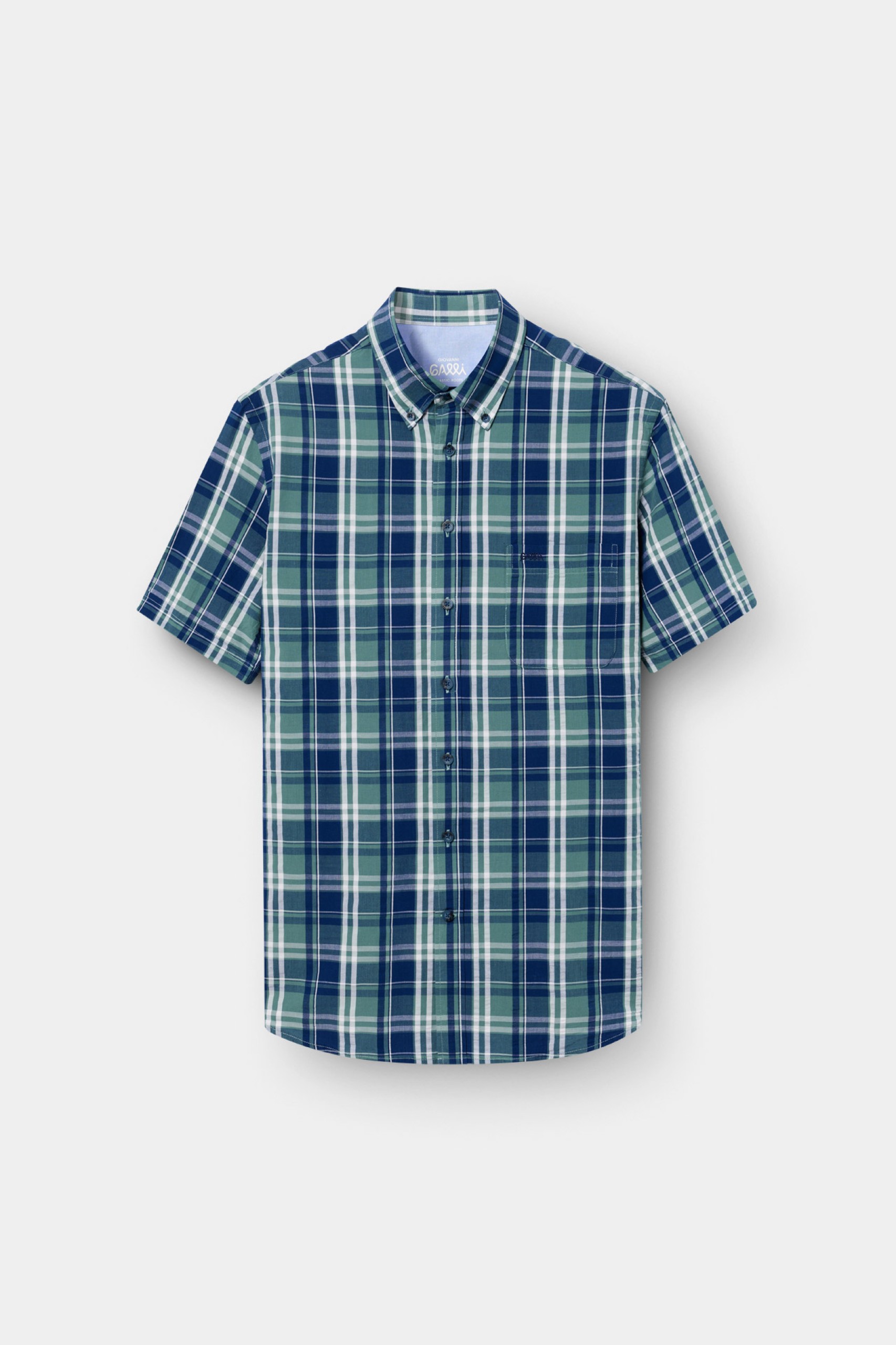 Camisa de cuadros de corte regular en algodón
