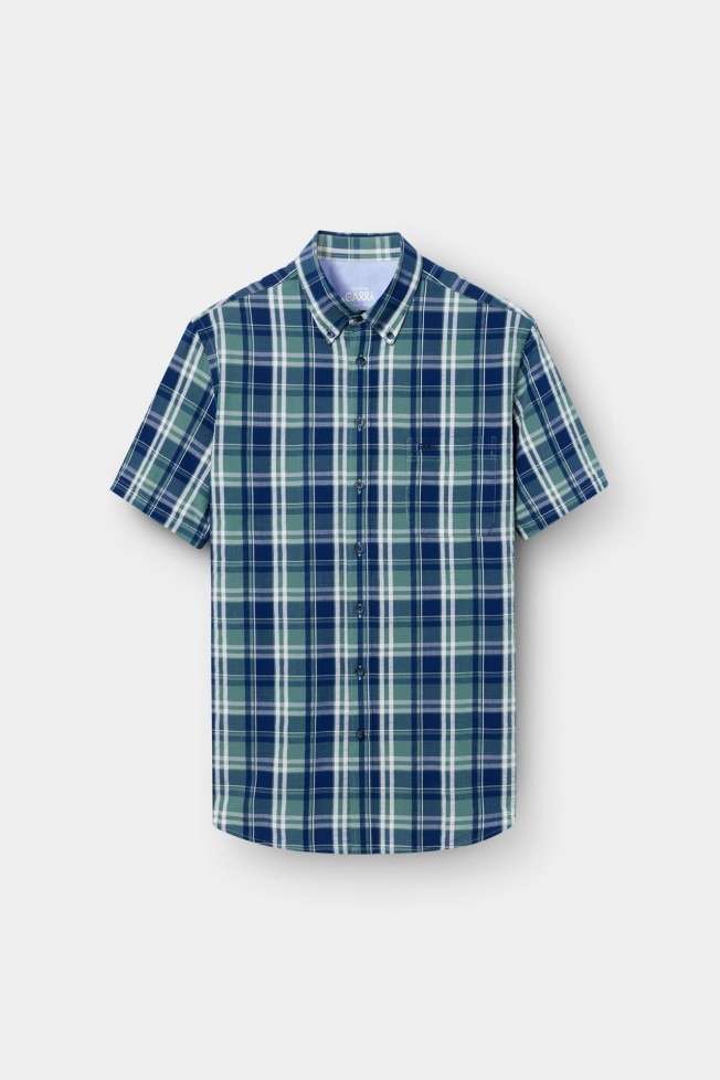 Camisa xadrez regular fit em algodão Camisa xadrez regular fit em algodão