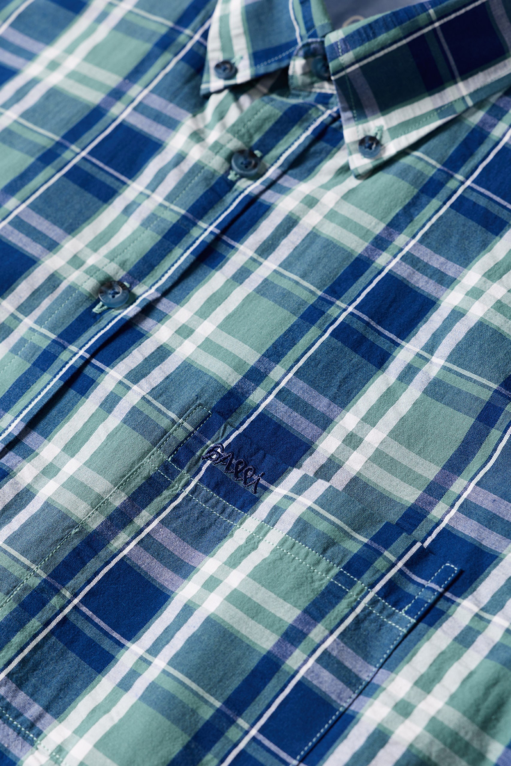 Camisa de cuadros de corte regular en algodón