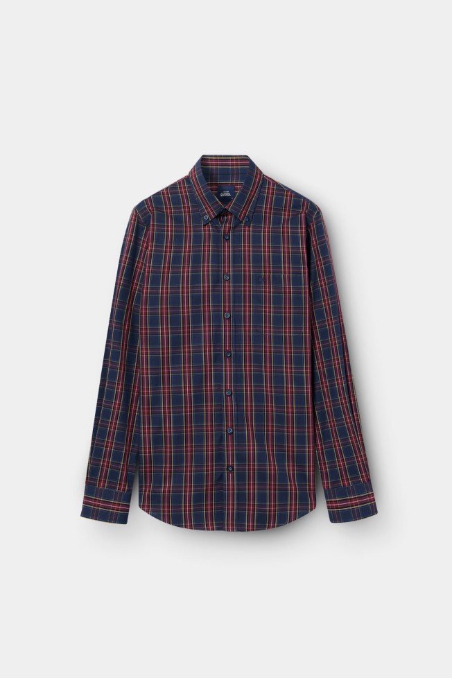 Camisa xadrez popeline regular fit Camisa xadrez popeline regular fit