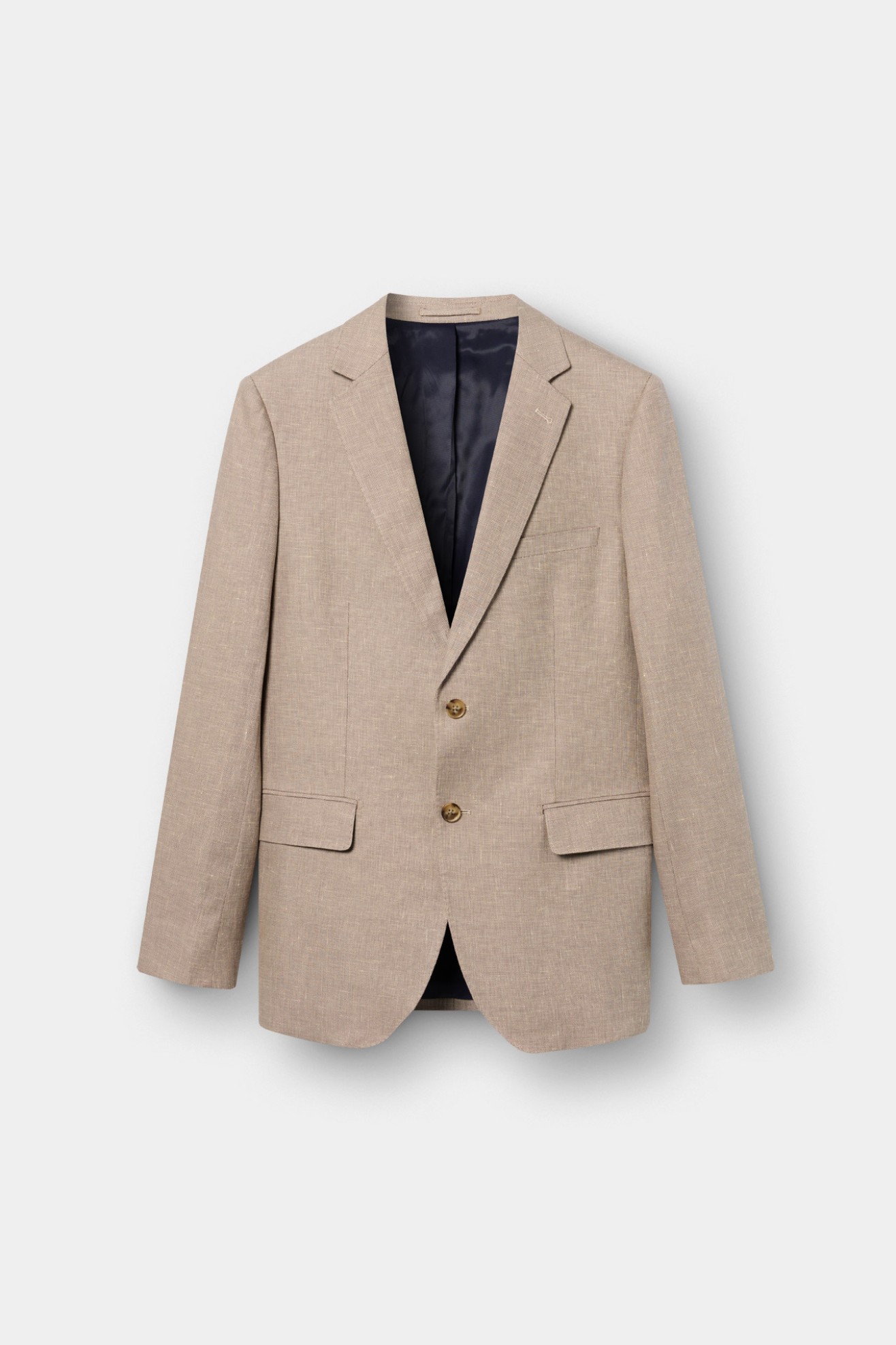Blazer em linho e algod�o slim fit