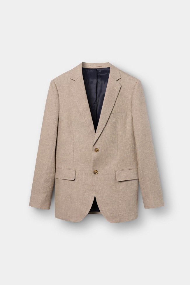 Blazer em linho e algodão slim fit Blazer em linho e algodão slim fit