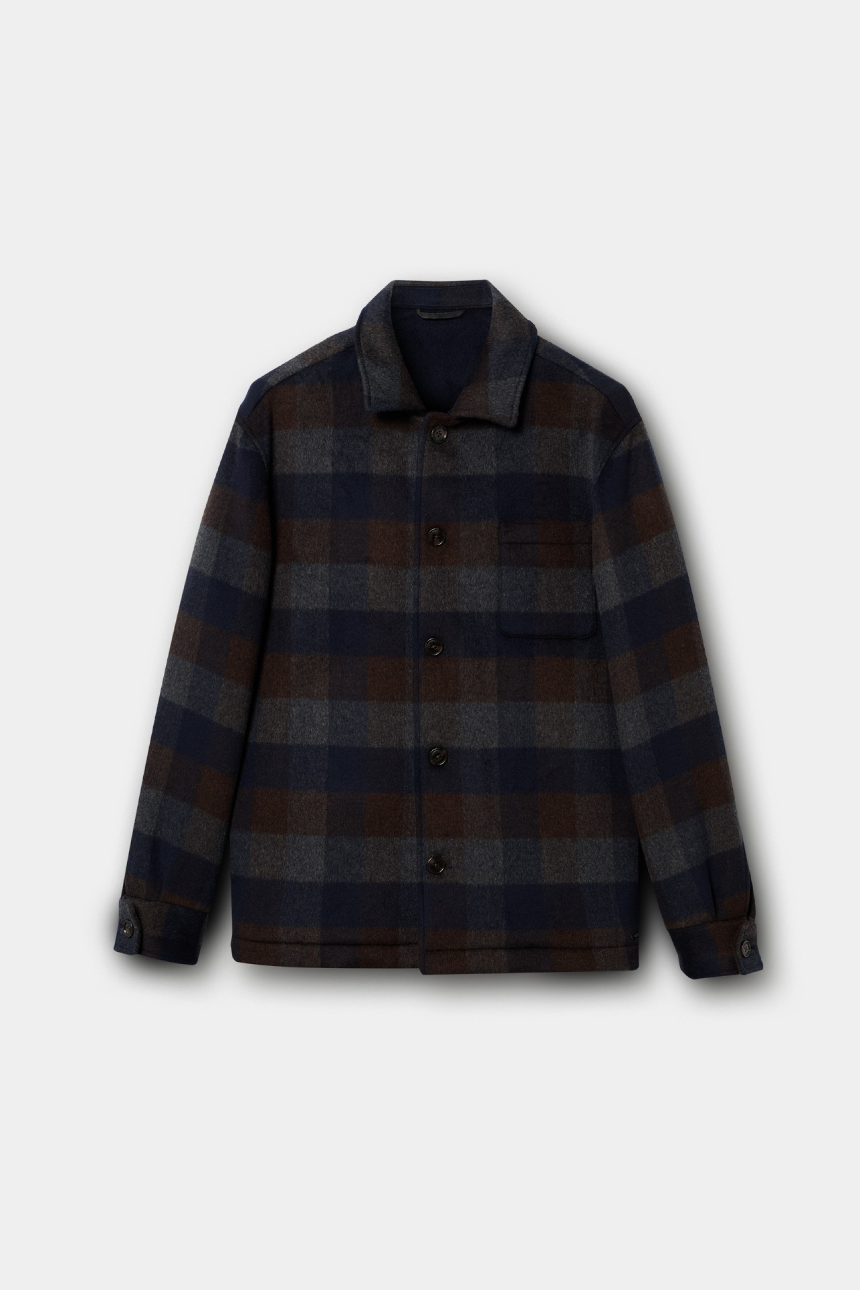 Chaqueta worker a cuadros con lana