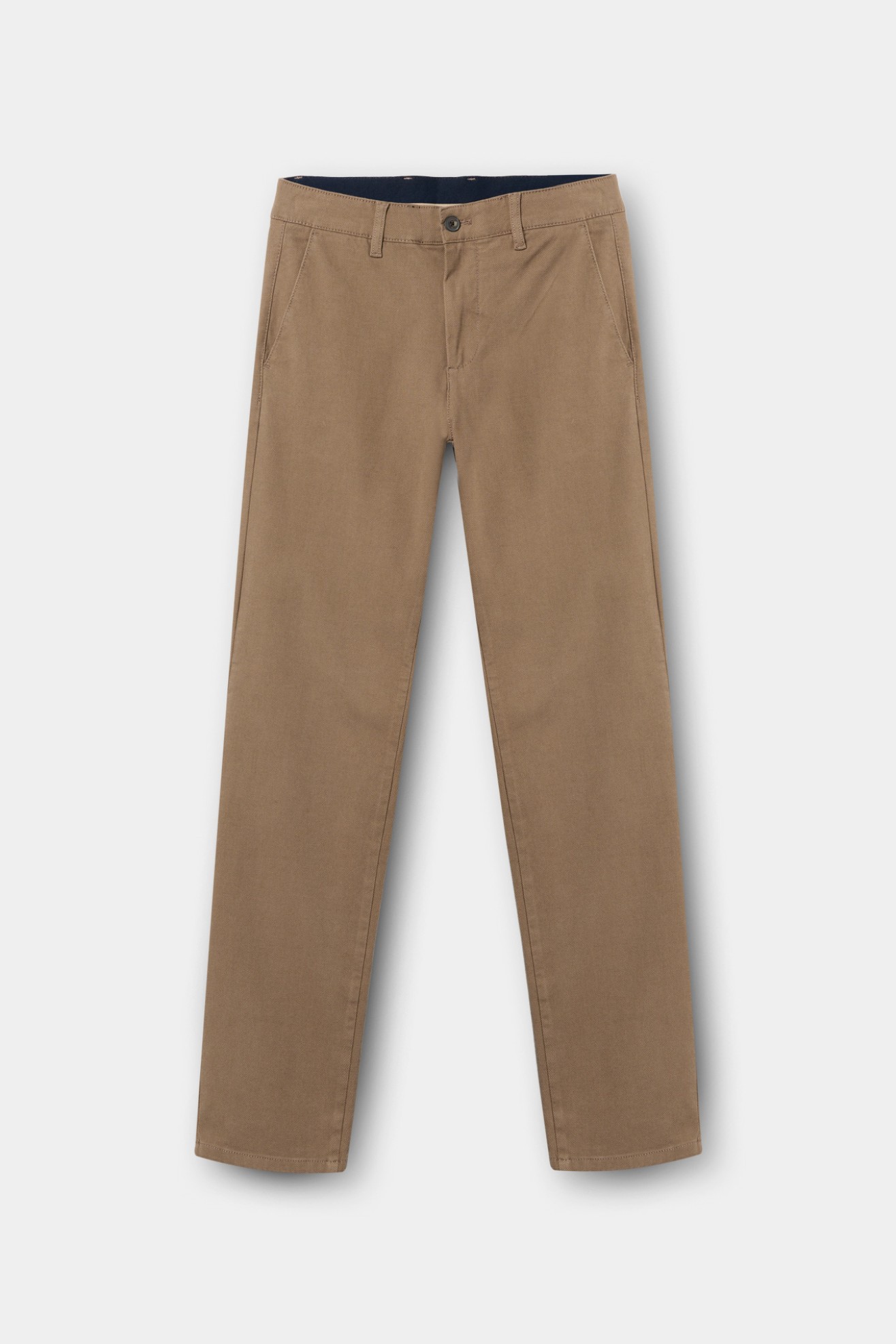 Cal�as chino comfort regular fit castanho