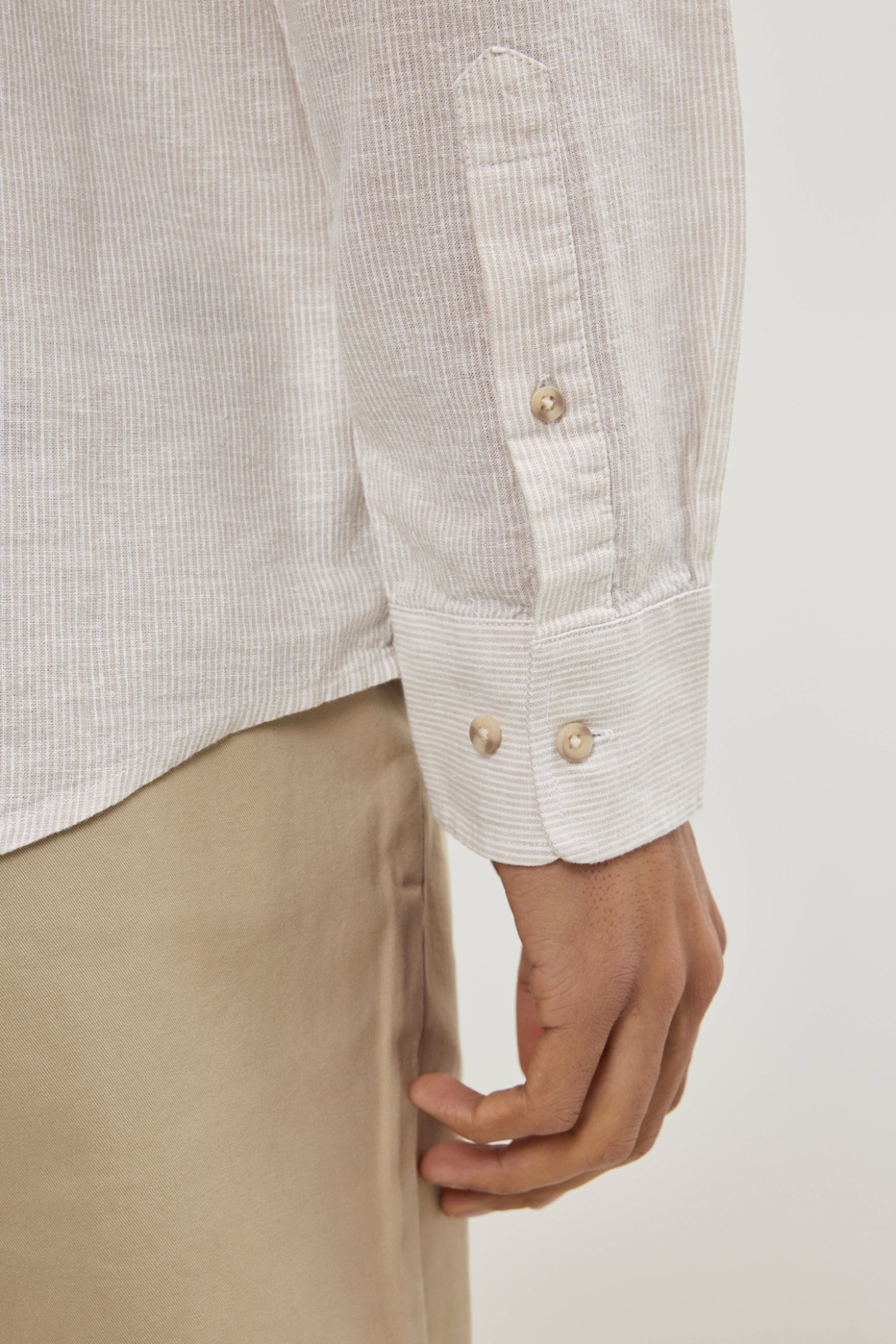 Camisa regular fit em linho