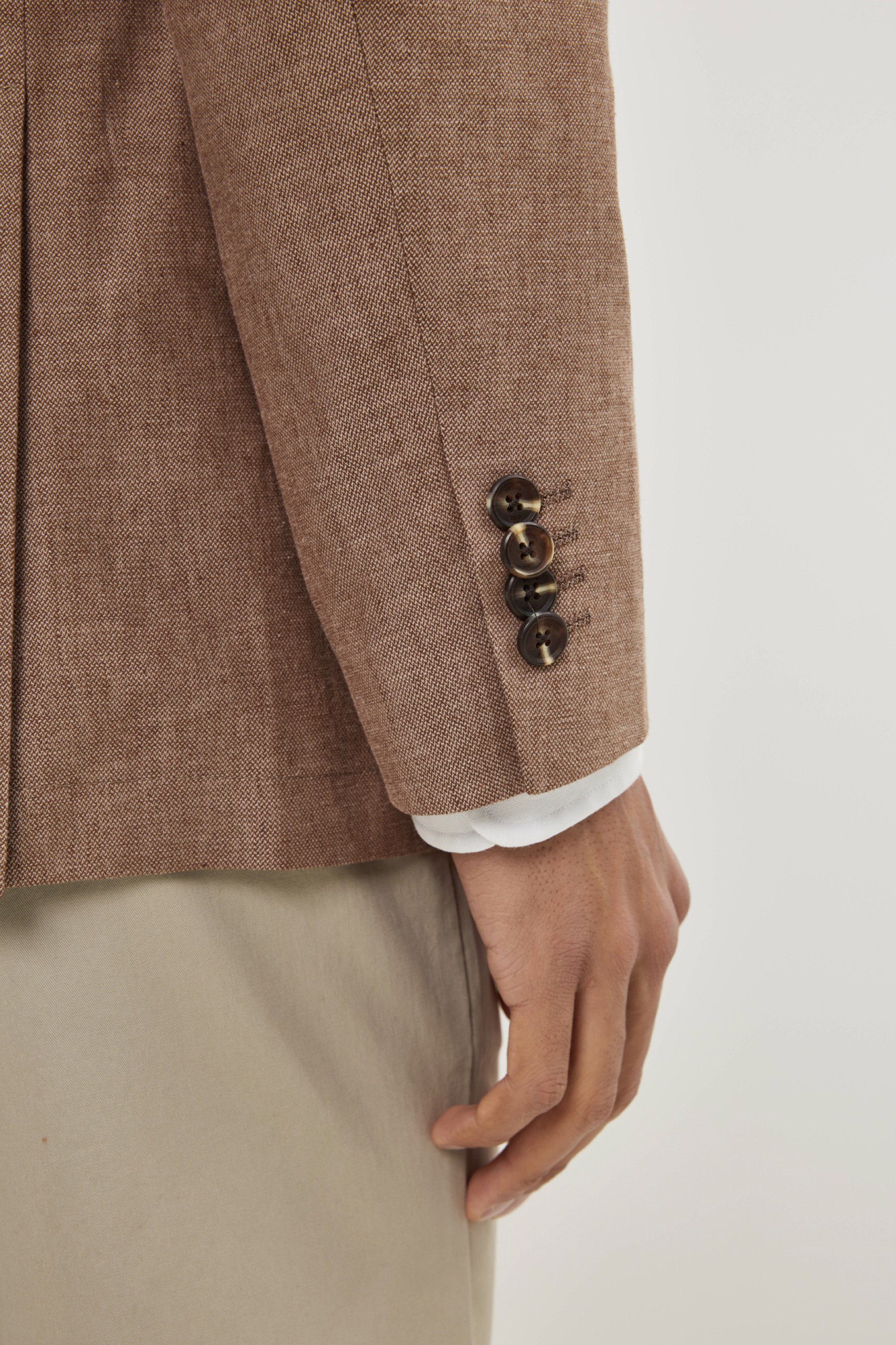 Blazer de lino y algodón slim fit