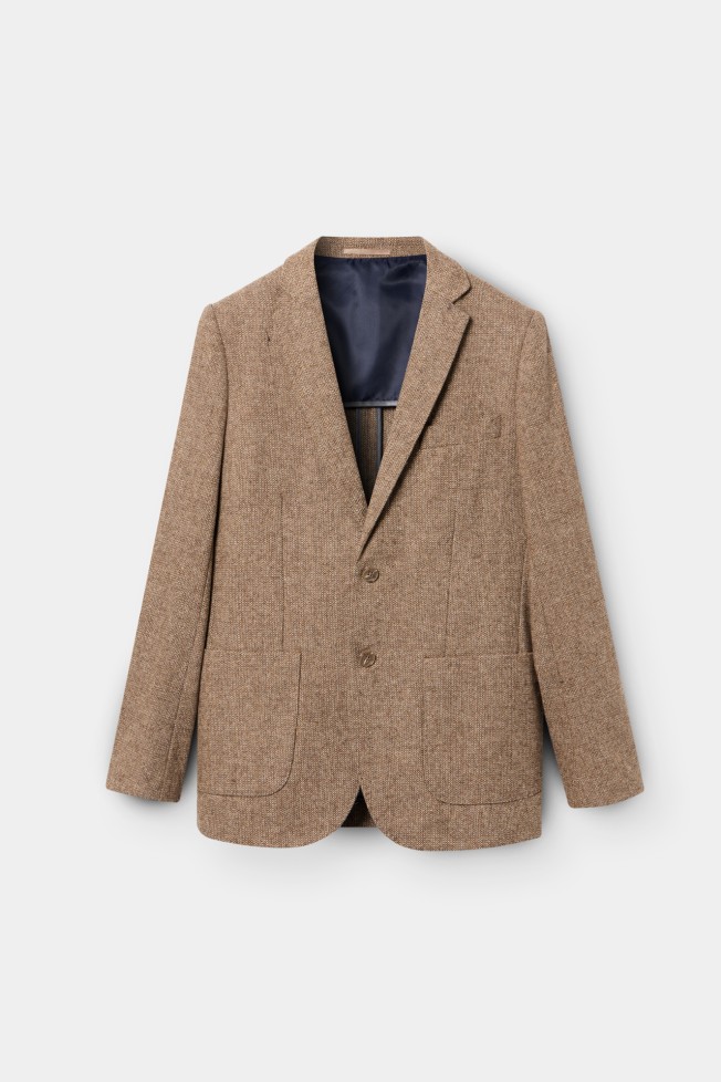 Blazer clássico slim fit em bege Blazer clássico slim fit em bege