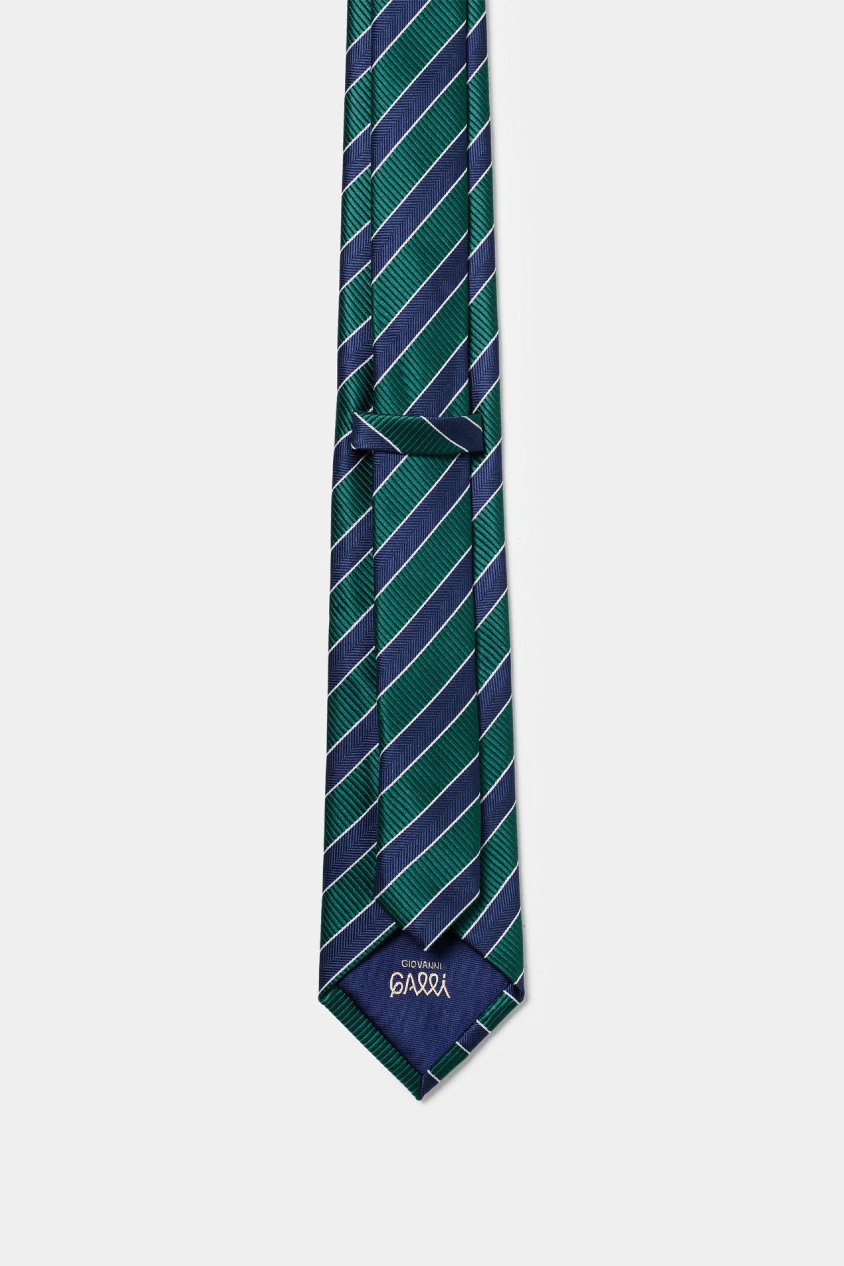 Corbata a rayas azules y verdes