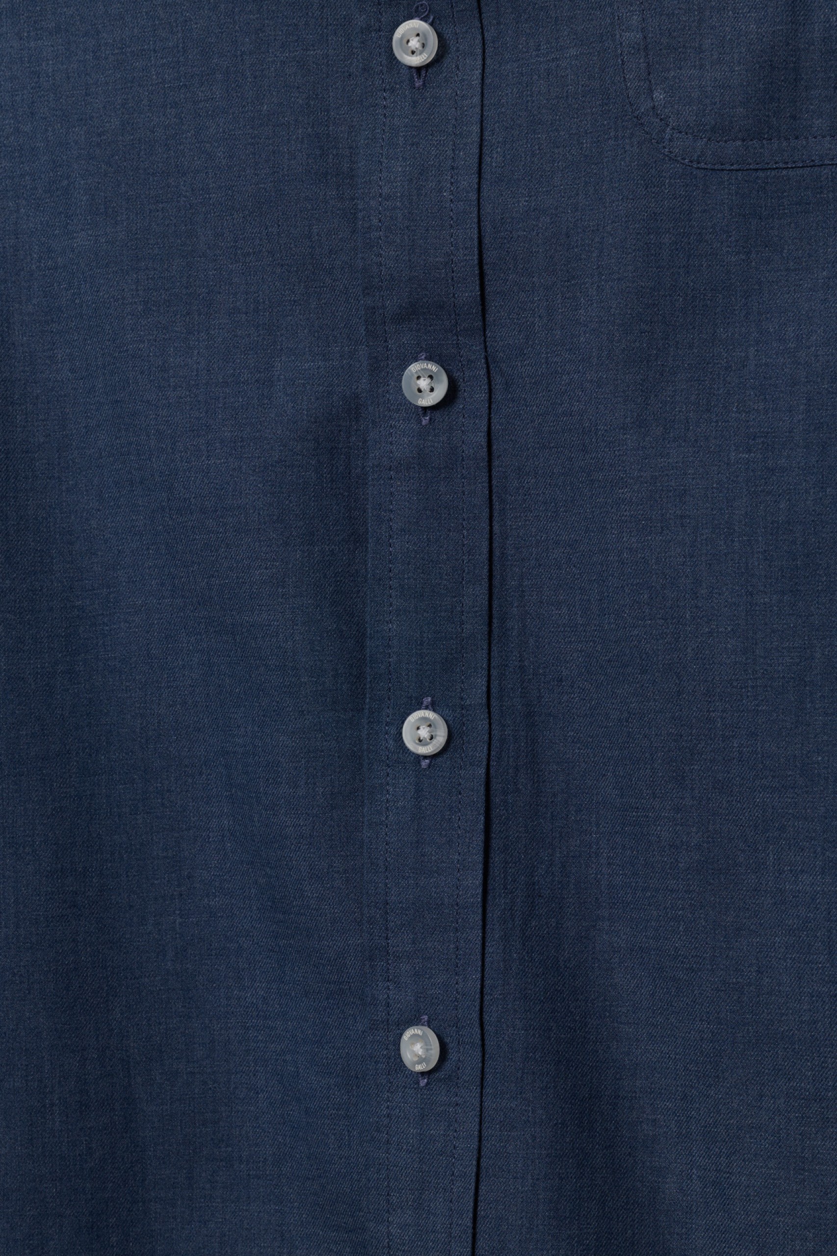 Camisa de algodón de corte regular en azul